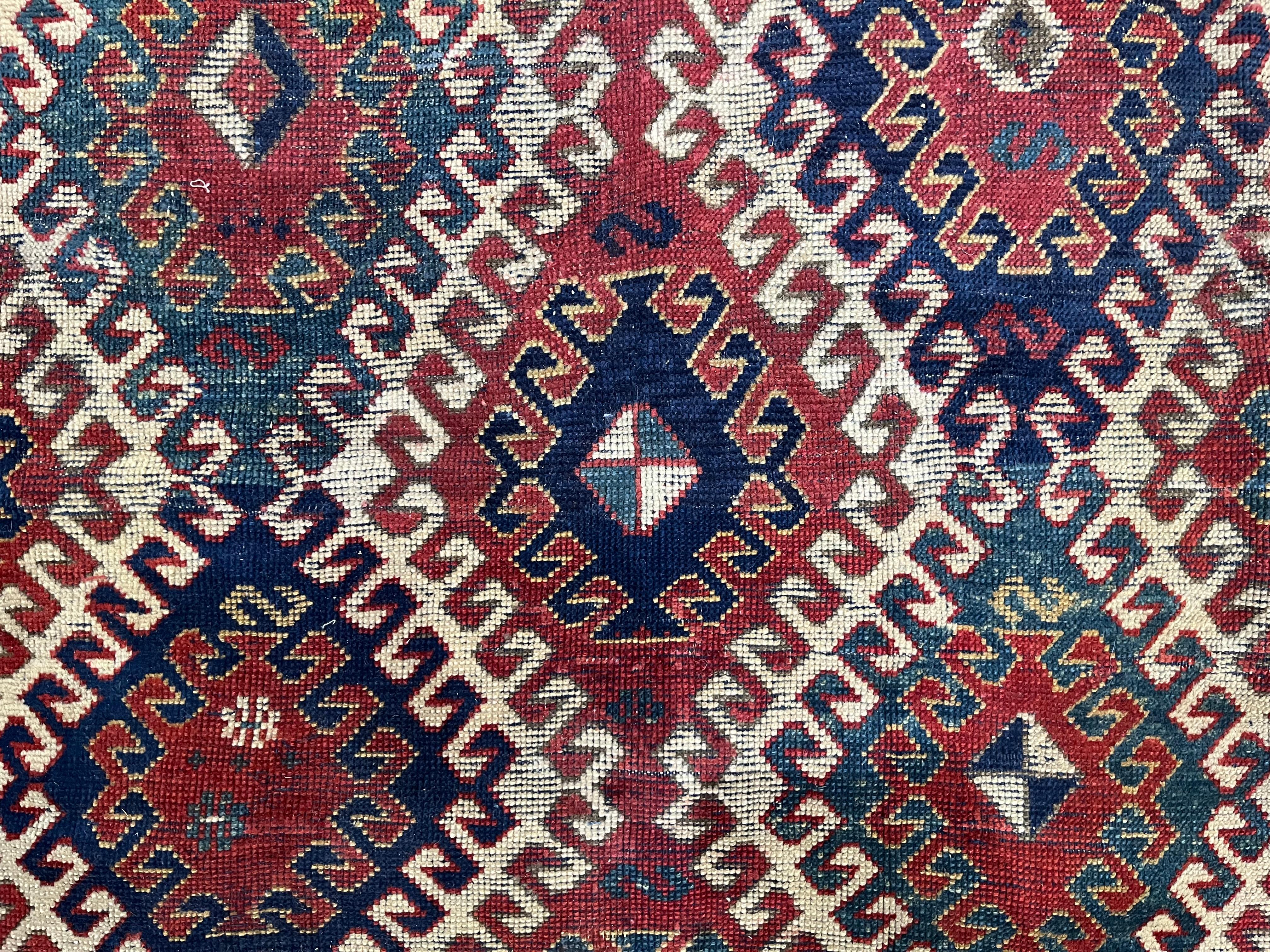 Fine Antique Caucasian Borchelou Kazak Rug 6’0