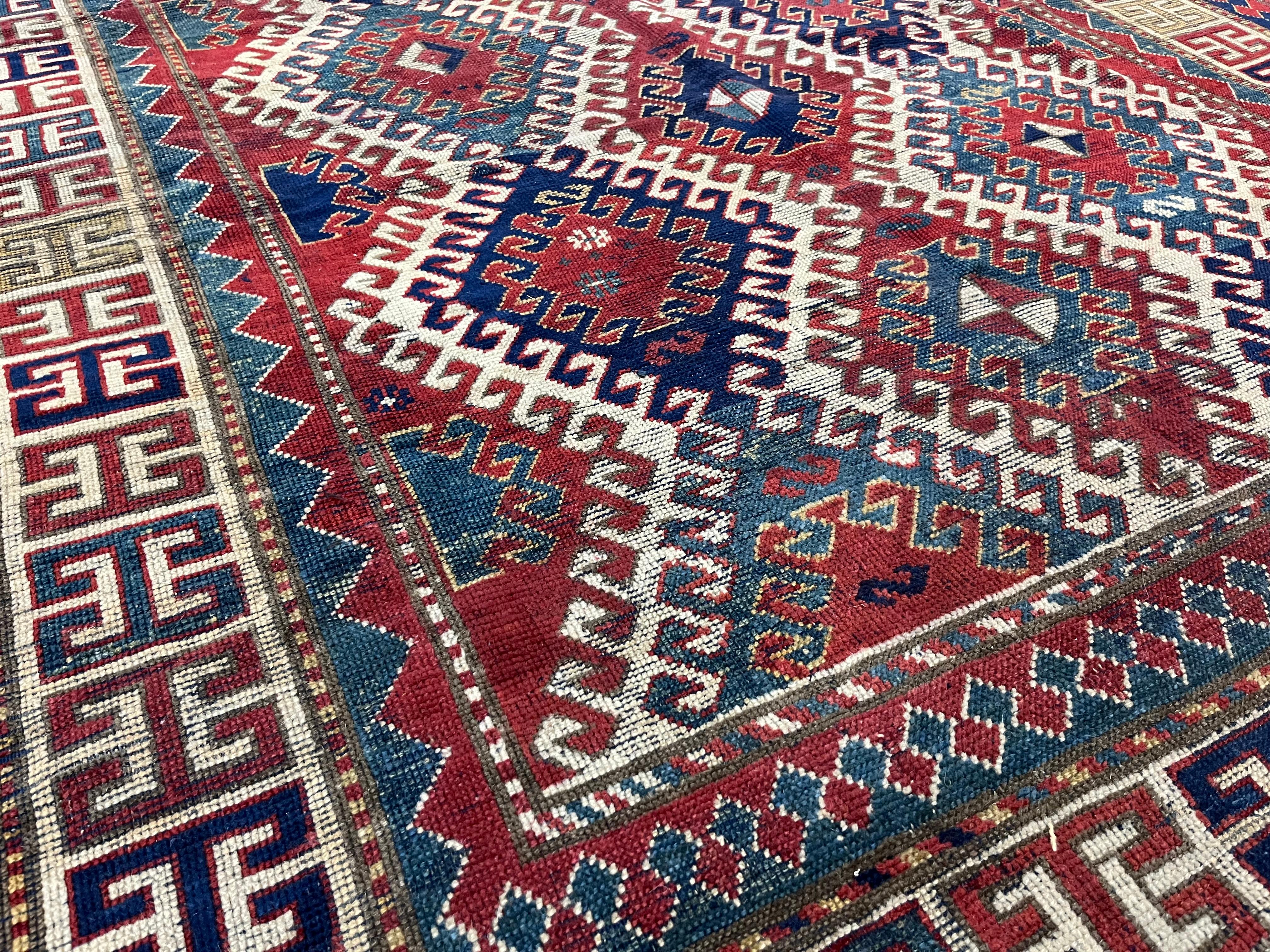 Fine Antique Caucasian Borchelou Kazak Rug 6’0