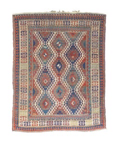 Feiner antiker kaukasischer Borchelou-Kazak-Teppich 6'0" x 7'7