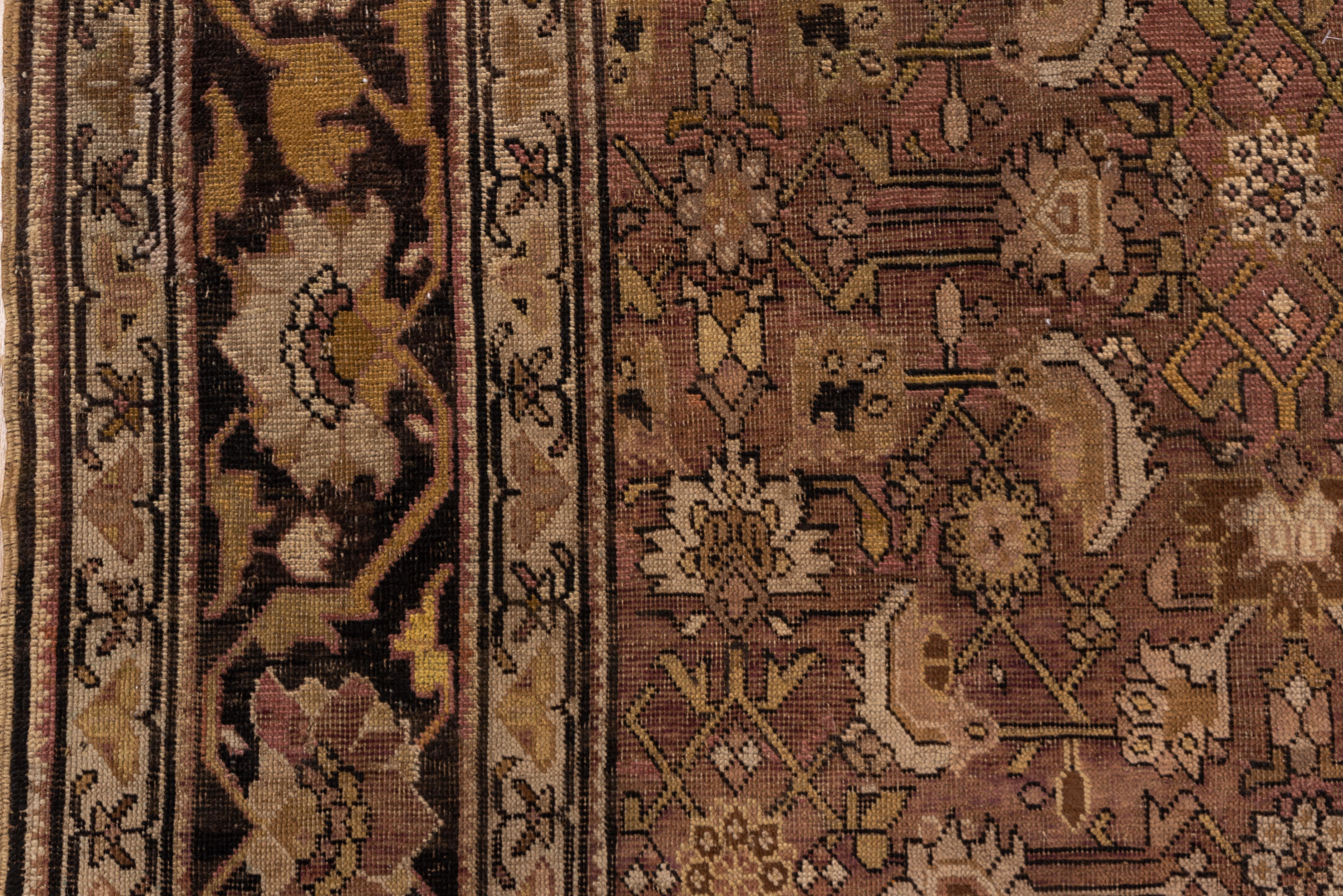 Tribal Fine tapis de galerie caucasien ancien du Karabagh, tons bruns, vers 1900 en vente
