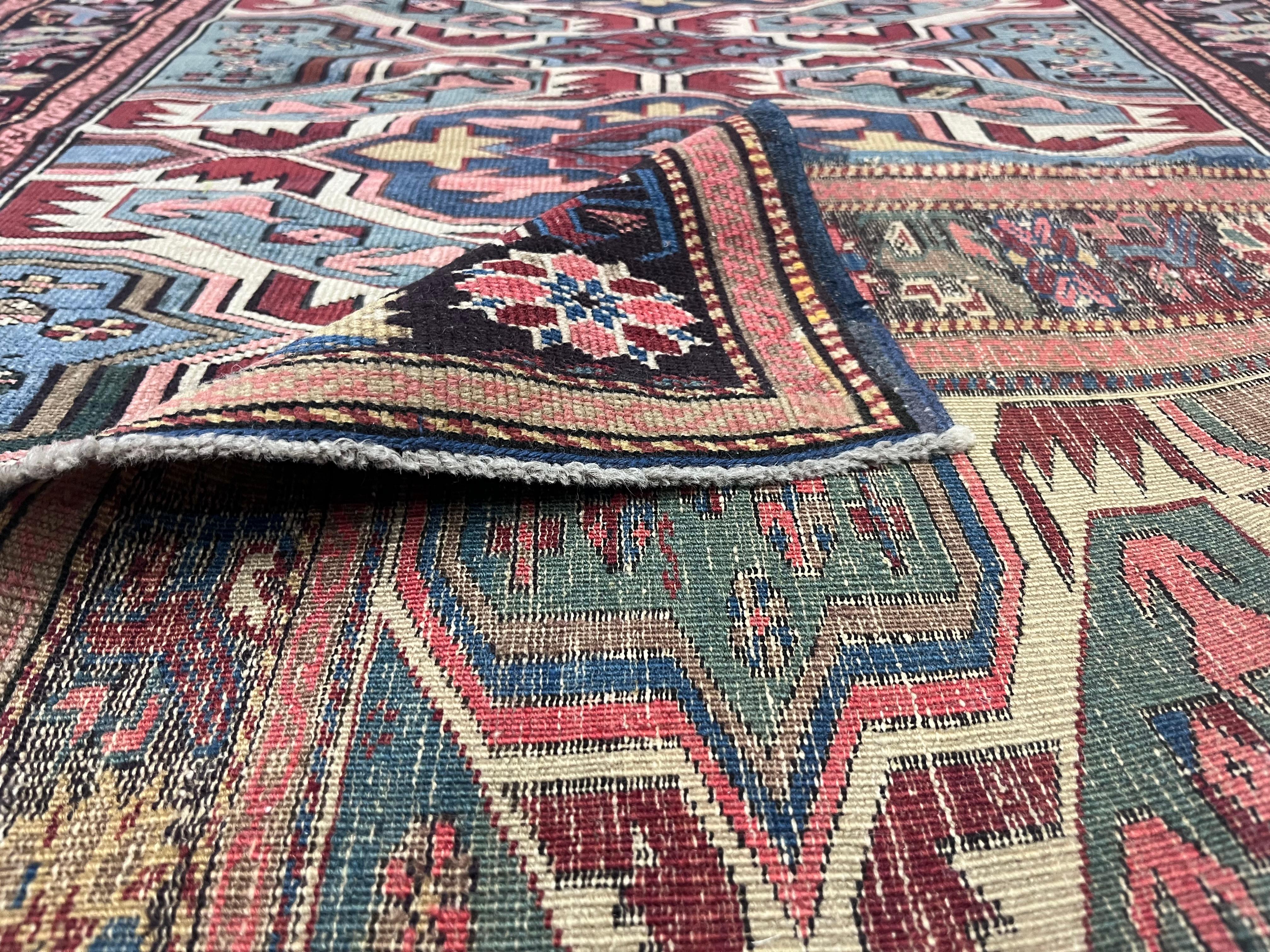Caucasien Tapis ancien Kuba du Caucase 3'7