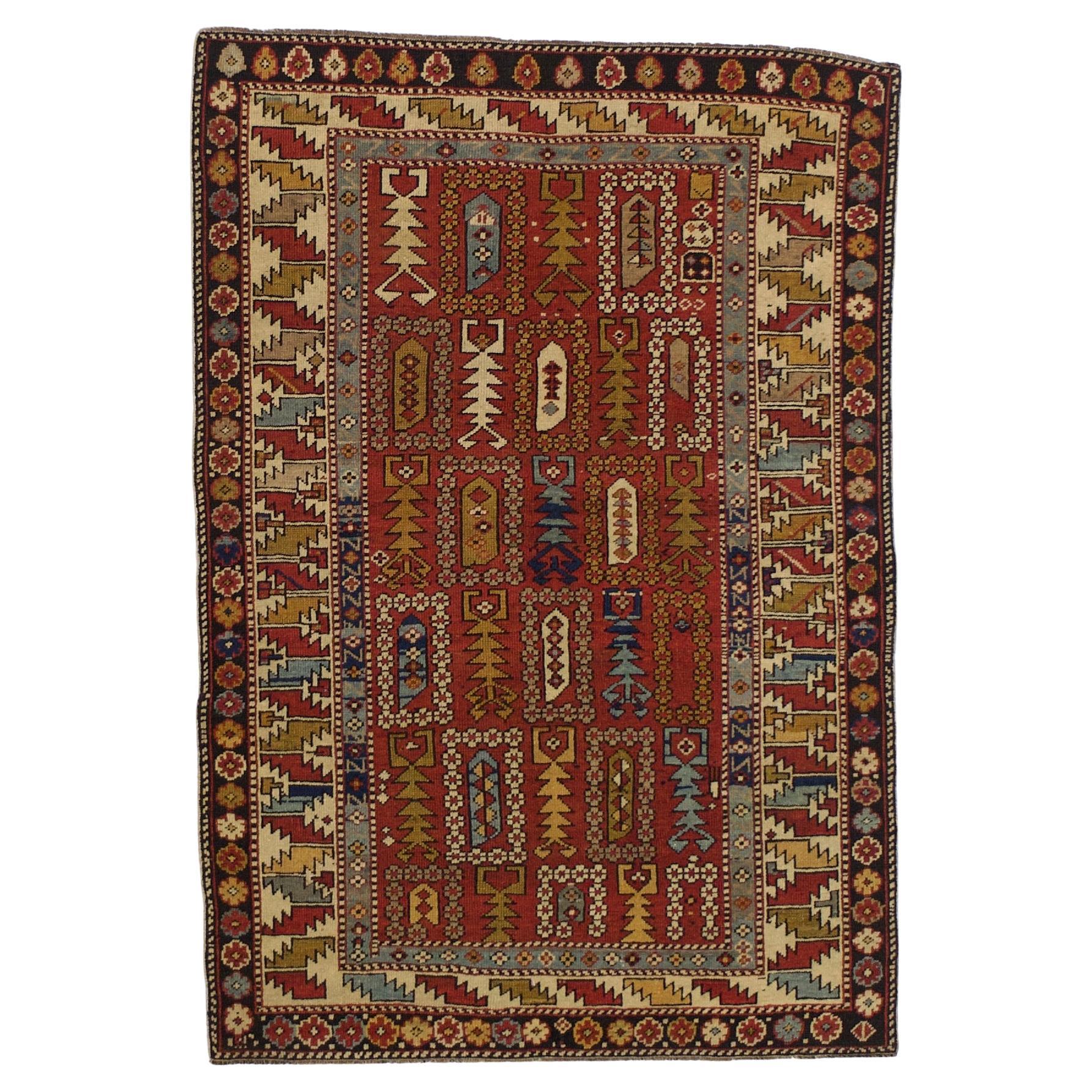 Fine Antique Caucasian Kuba Rug 3'5" x 5'0"