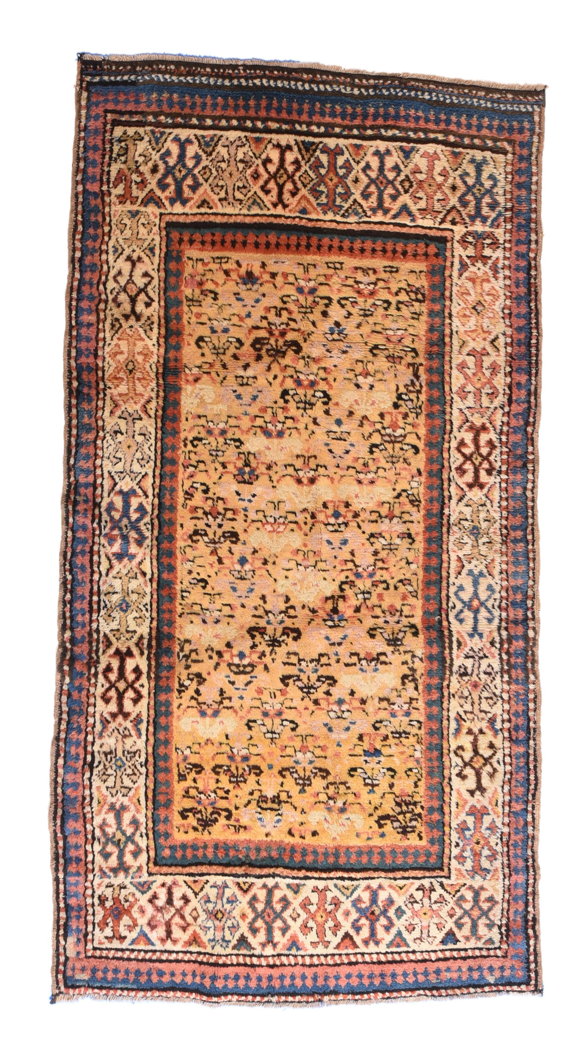Russian Antique Persian Kurdish Area Rug For Sale