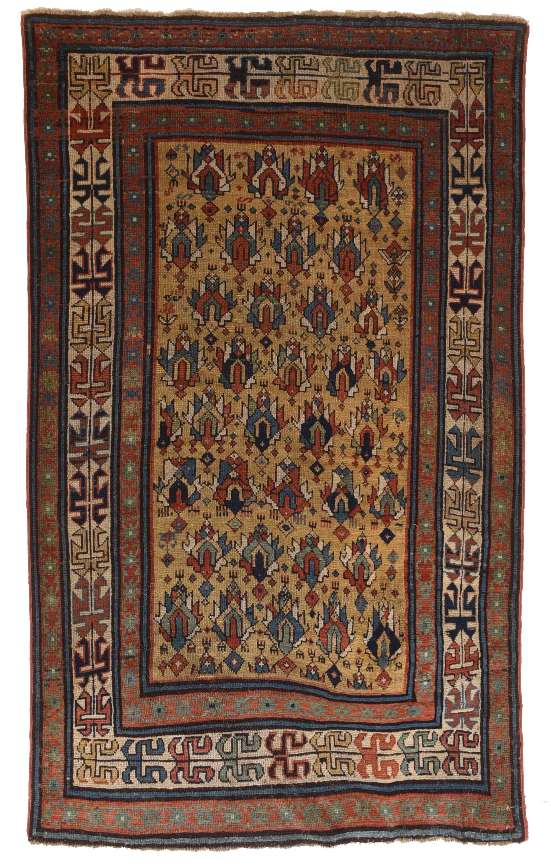 Other Antique Caucasian Area Rug For Sale