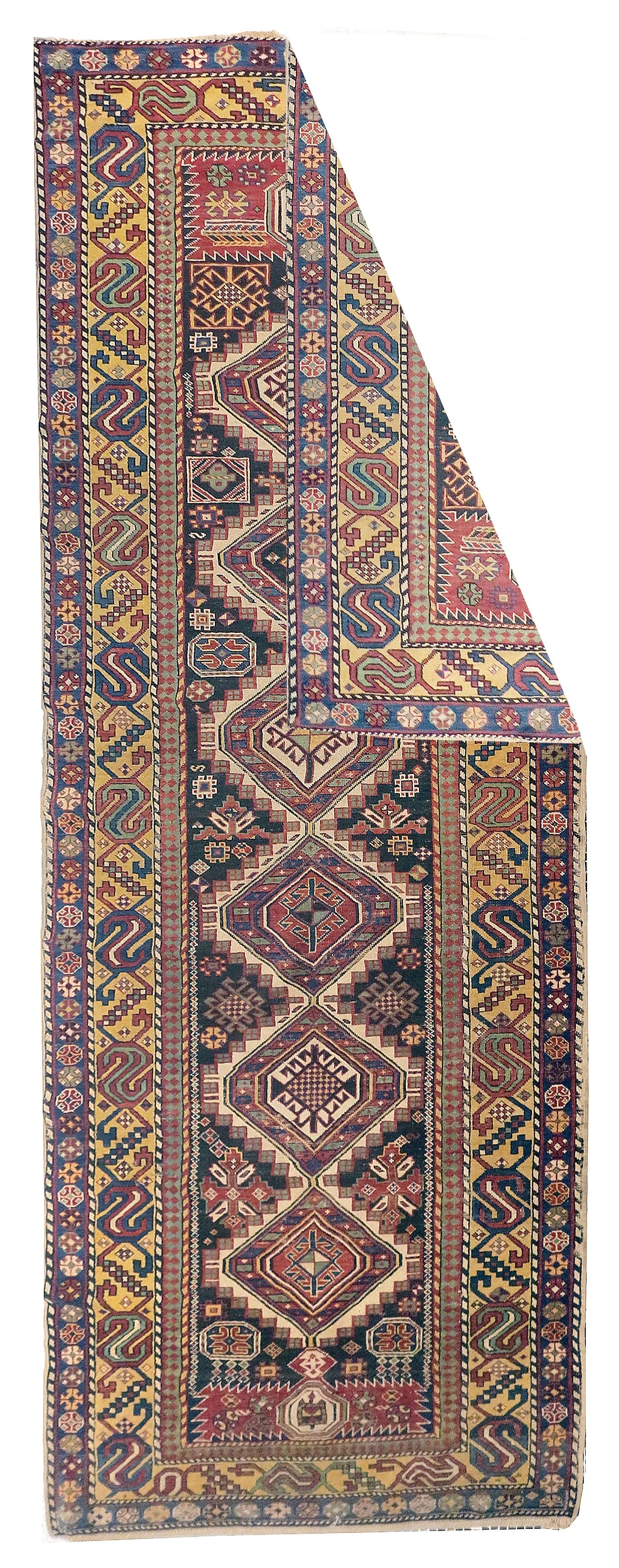 Fine antique Caucasian Shriven runner rug, hand knotted, circa 1890

Design: Multi Medalion

Shriven rug, floor covering handmade in the Shriven region of Azerbaijan in the southeastern Caucasus. With the exception of a group of rugs woven in