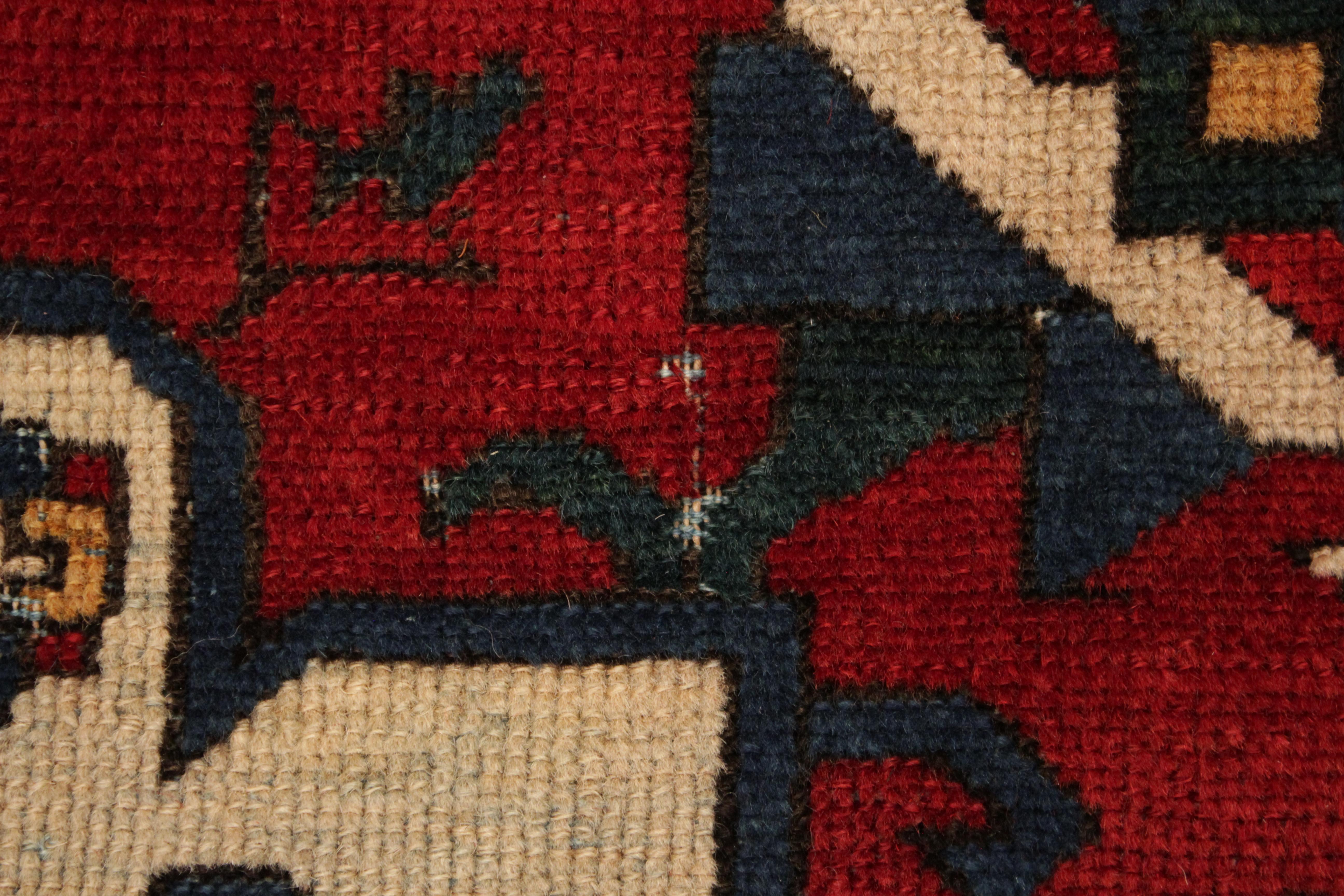 Feiner antiker kaukasischer Zeikhur-Teppich mit seltenem Tealgrünem Hintergrund, Kaukasisch im Angebot 1