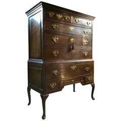 Fine Antique Chest on Stand Drawers Oak Georgian 18th Century, circa 1750