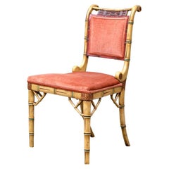 Belle chaise d'appoint chinoise peinte de style Chippendale