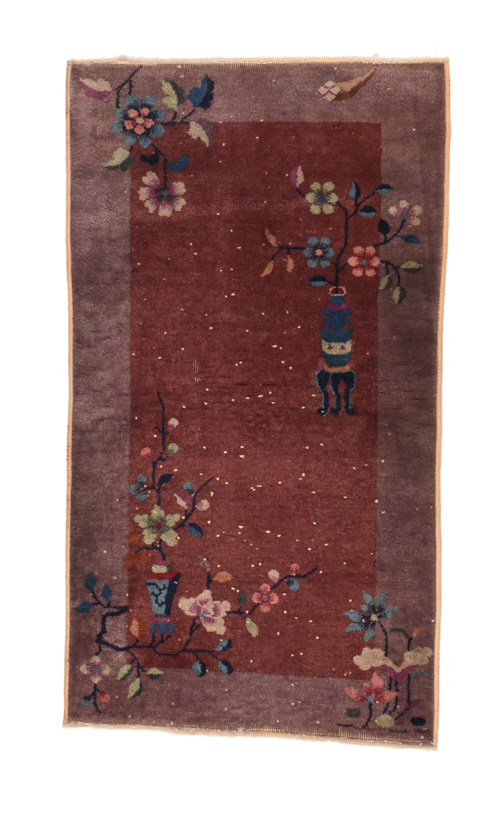 Other Fine Antique Chinese Nickel Rug, Hand Knotted, circa 1920