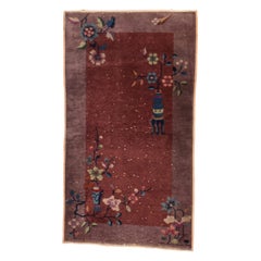 Fine Antique Chinese Nickel Rug, Hand Knotted, circa 1920