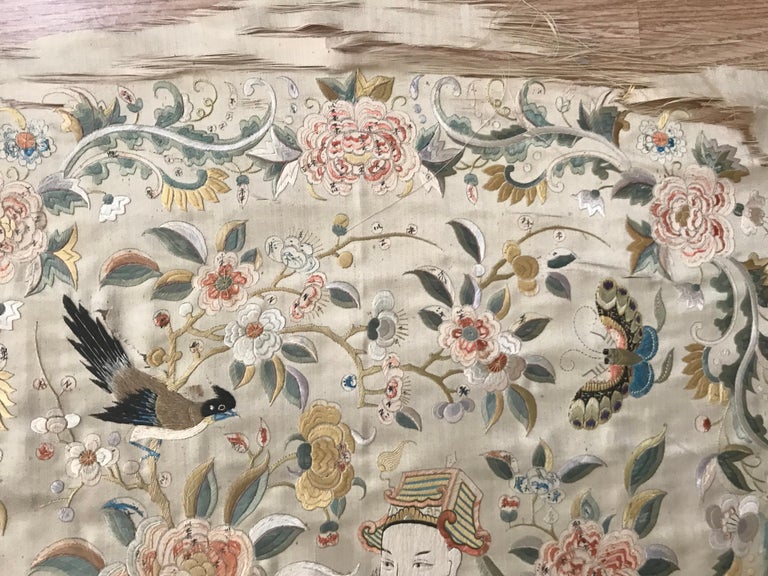 Fine Antique Chinese Silk Embroidery, China Embroidered Antique