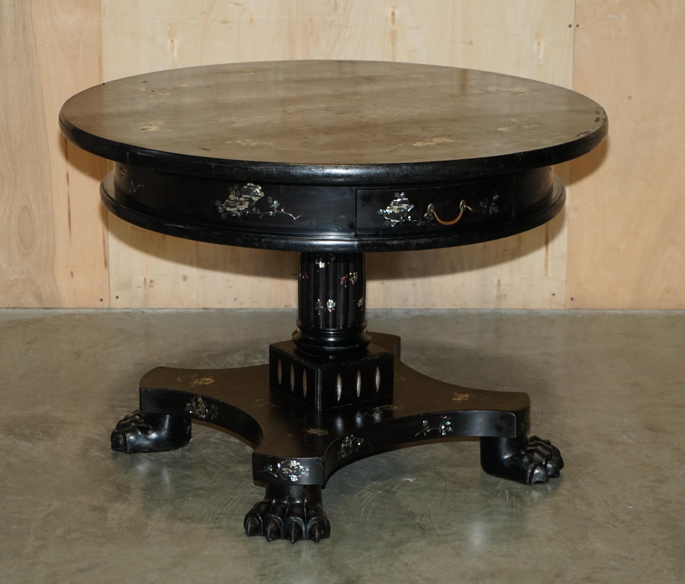 Royal House Antiques

Royal House Antiques is delighted to offer for sale this lovely circa 1820-1840 hand made Chinese Chinoiserie centre occasional or dining table with Mother of Pearl inlay 

Please note the delivery fee listed is just a guide,