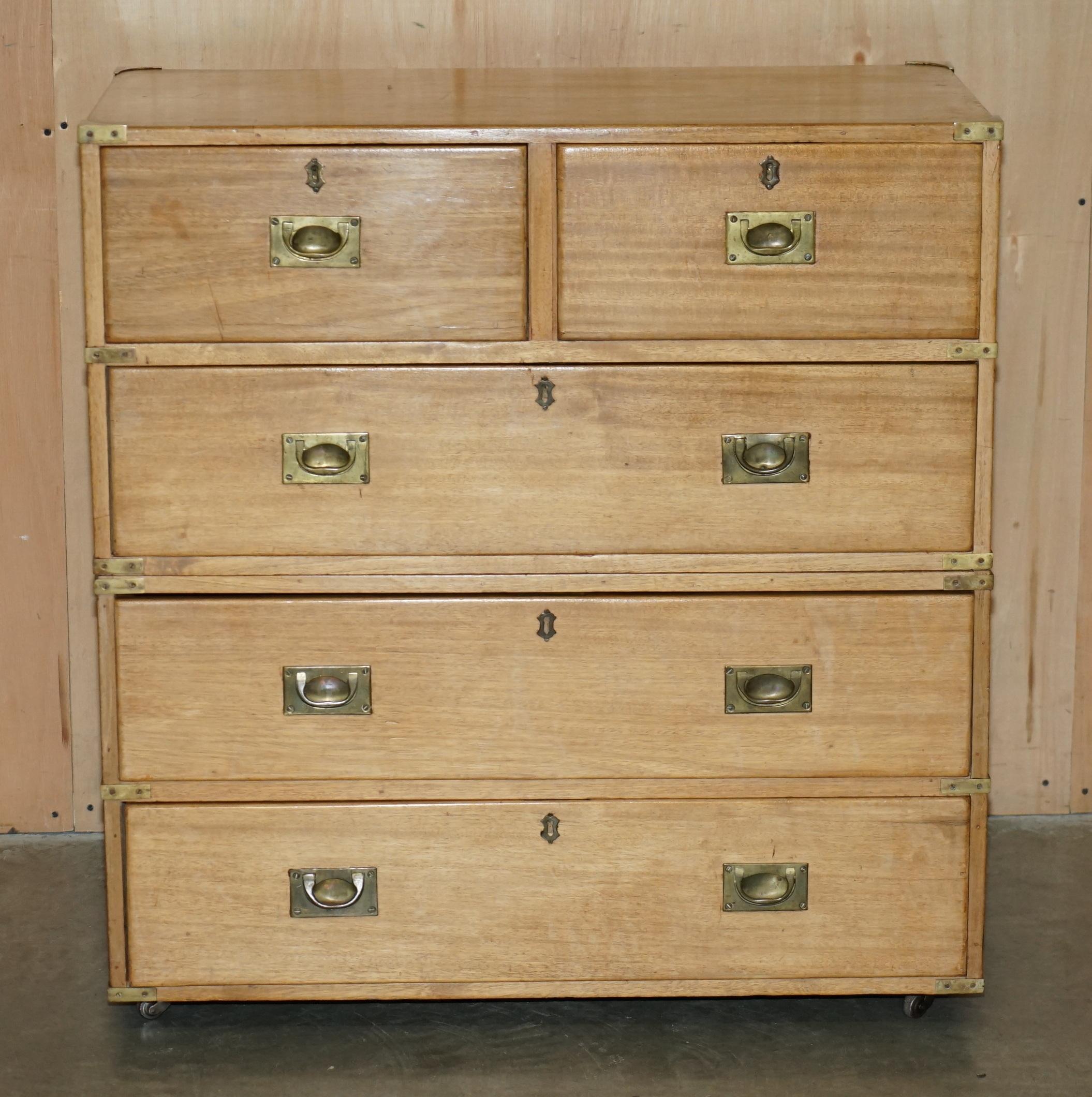 Royal House Antiques

Royal House Antiques is delighted to offer for sale this absolutely exquisite original circa 1880-1900 Military Campaign Satinwood & Oak chest of drawers with lots of campaign earned patina!

Please note the delivery fee listed