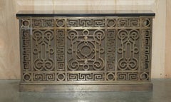 Fine Antique circa 1880 Solid Gilt Bronze & Marble Radiator Cover Console Table