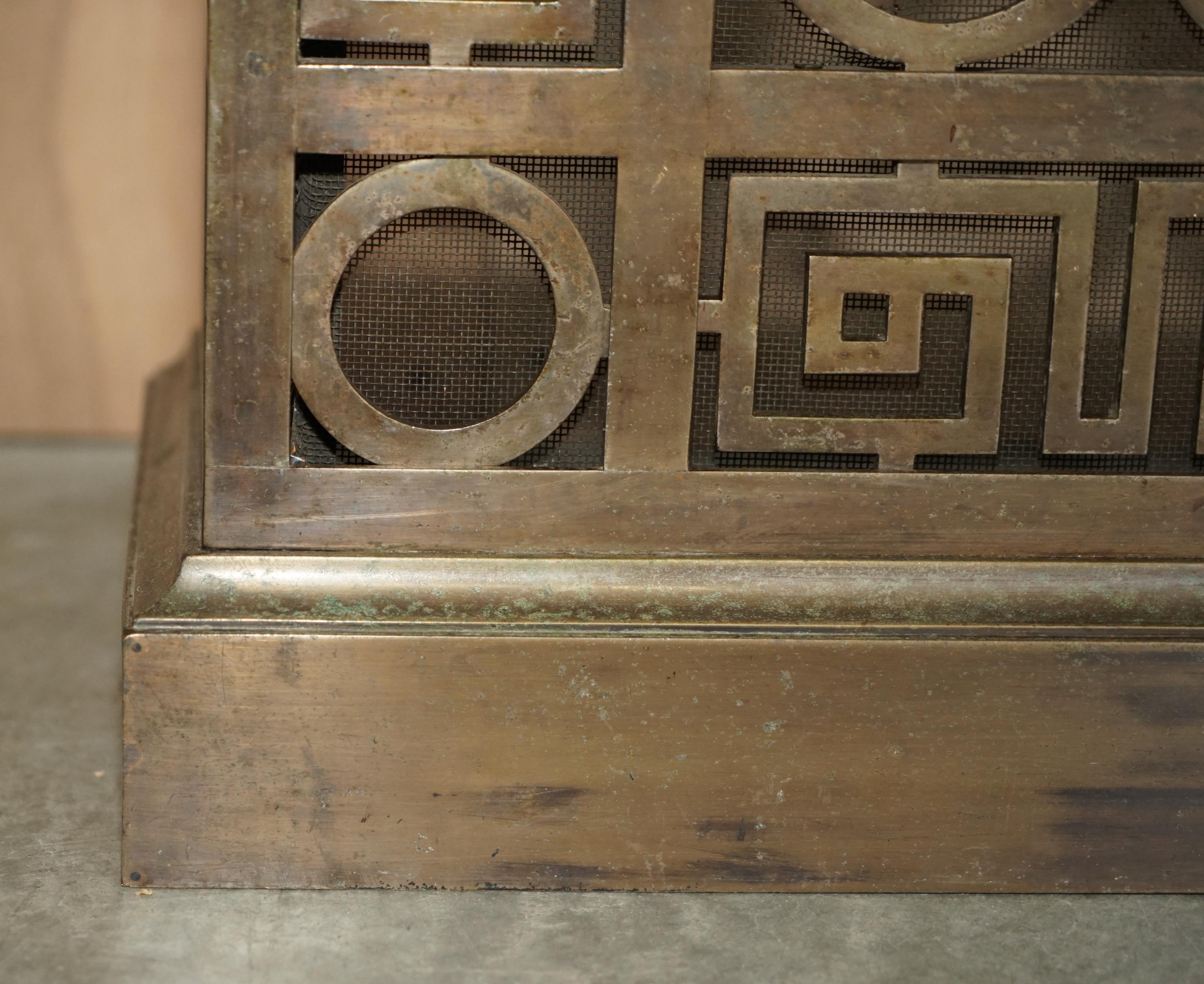 English Fine Antique circa 1880 Solid Gilt Bronze & Marble Radiator Cover Console Table For Sale