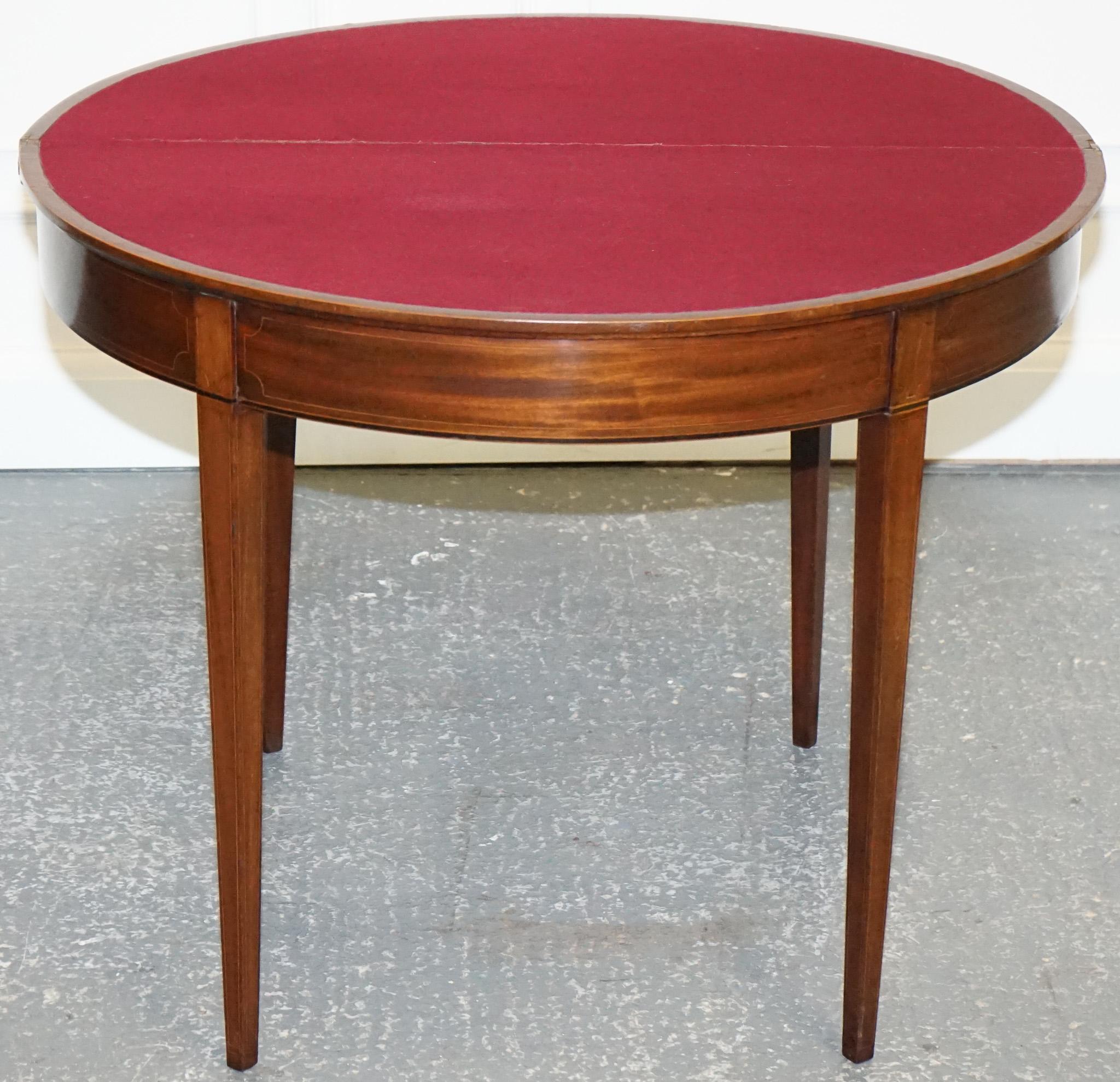 antique demilune table