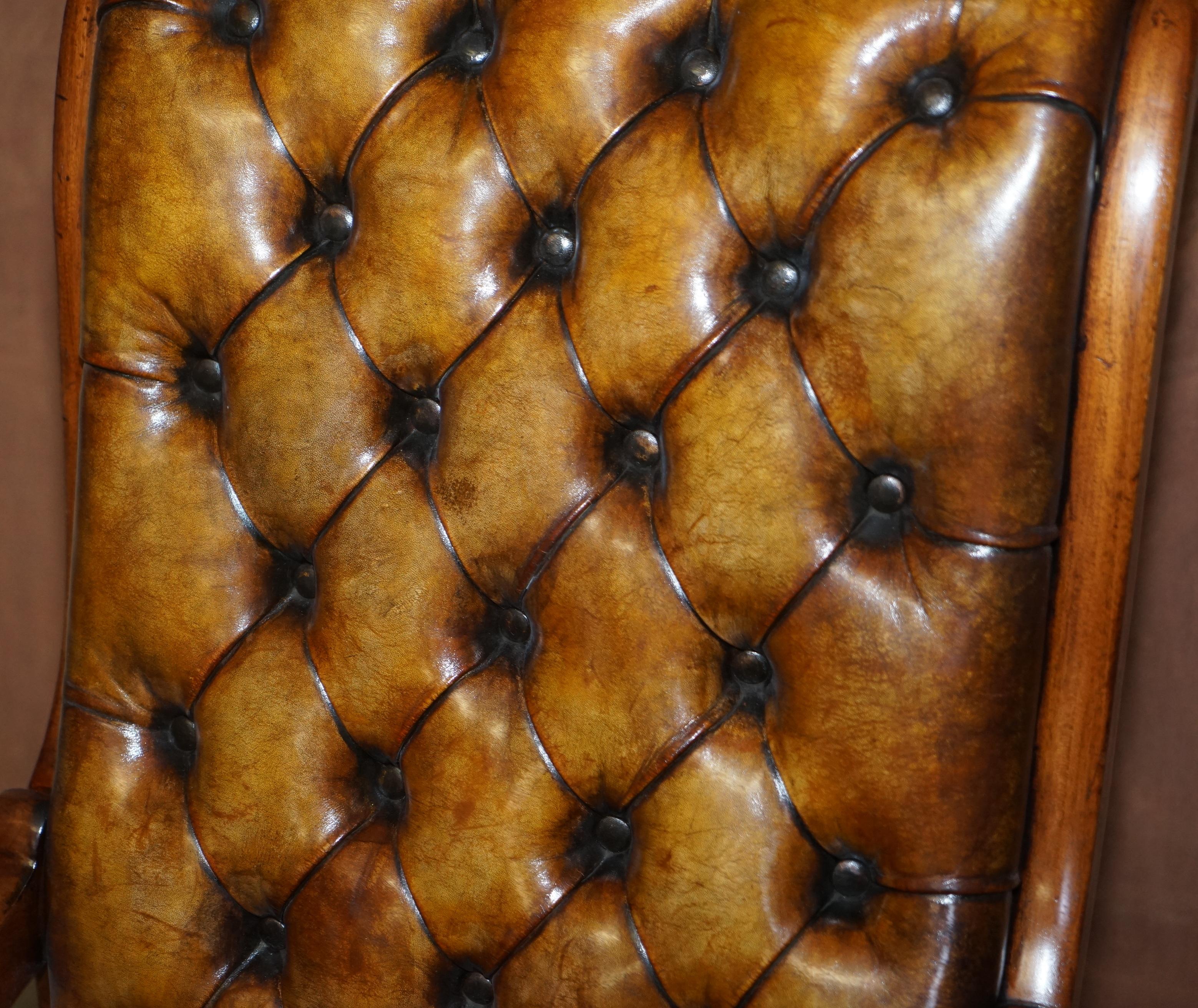 antique leather rocking chair