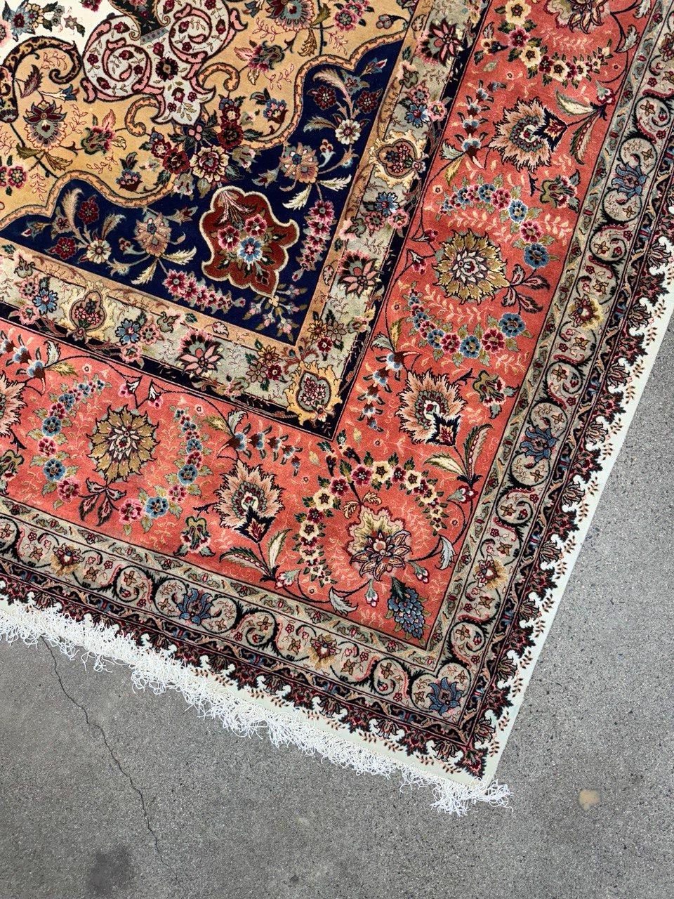 Feiner antiker CIRCA 1960er handgeknüpfter persischer Tabriz-Teppich - 12'8 x 19'10 im Angebot 3