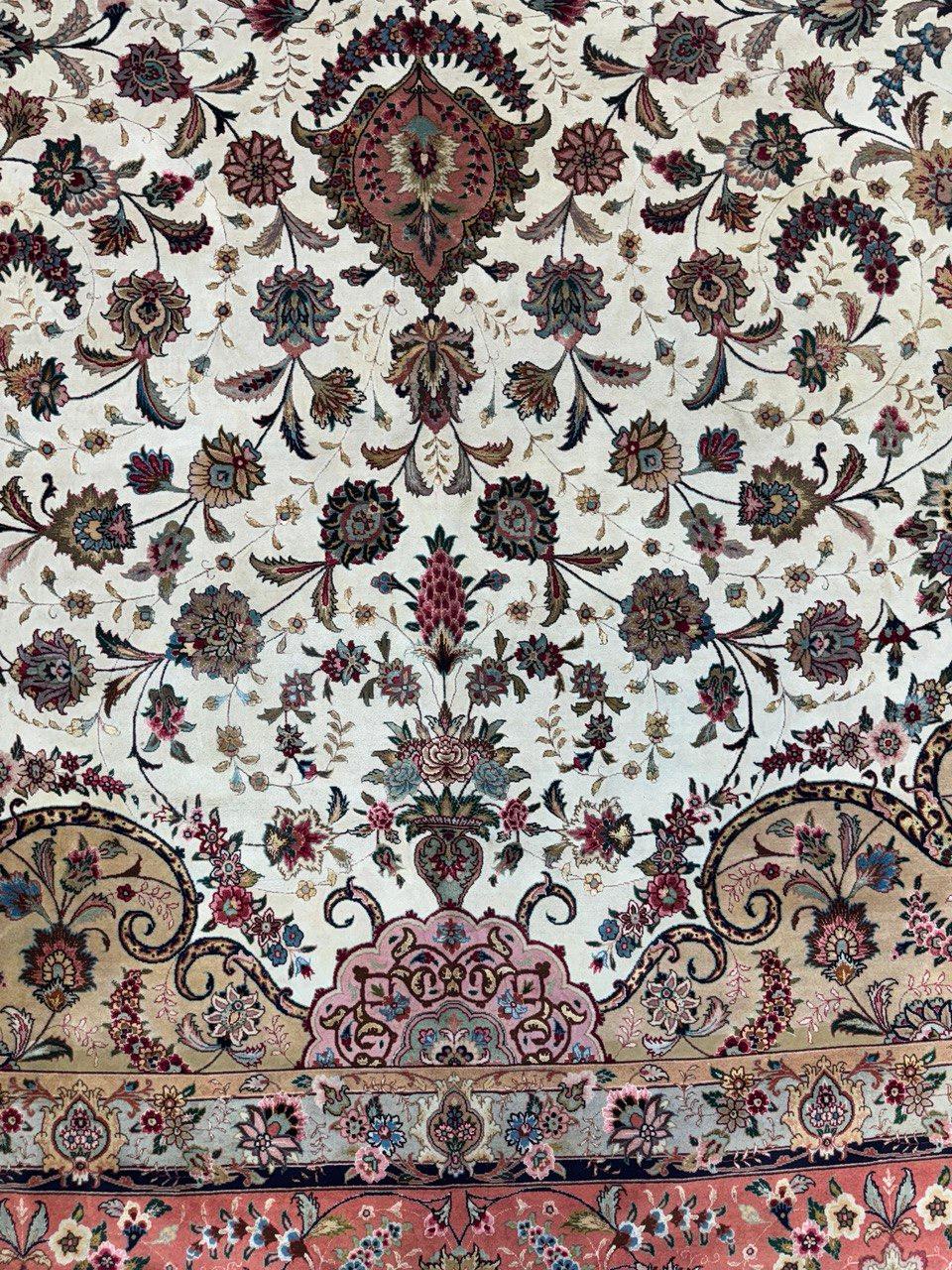 Feiner antiker CIRCA 1960er handgeknüpfter persischer Tabriz-Teppich - 12'8 x 19'10 (Persisch) im Angebot