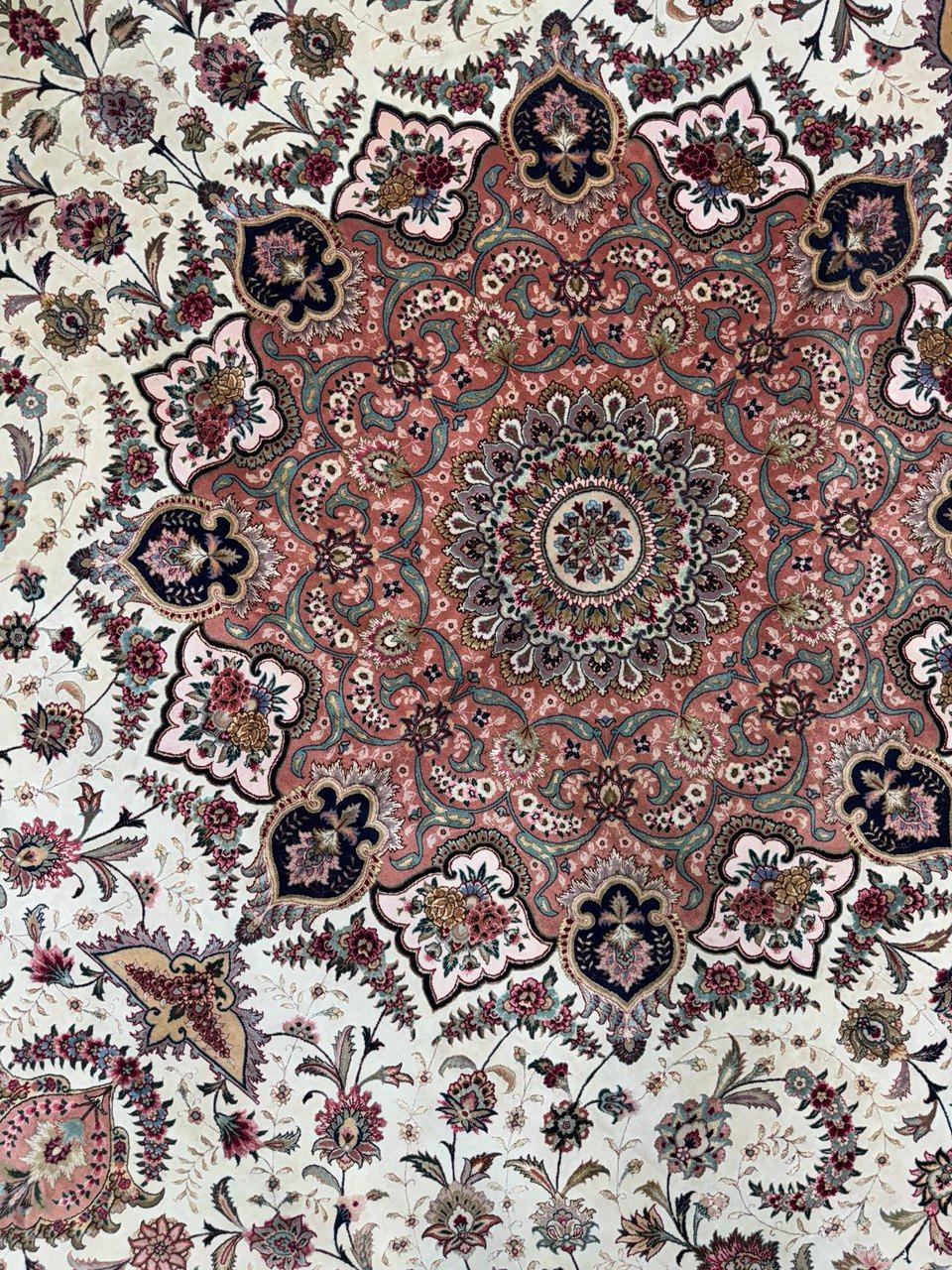 Feiner antiker CIRCA 1960er handgeknüpfter persischer Tabriz-Teppich - 12'8 x 19'10 im Zustand „Gut“ im Angebot in New York, NY, NY