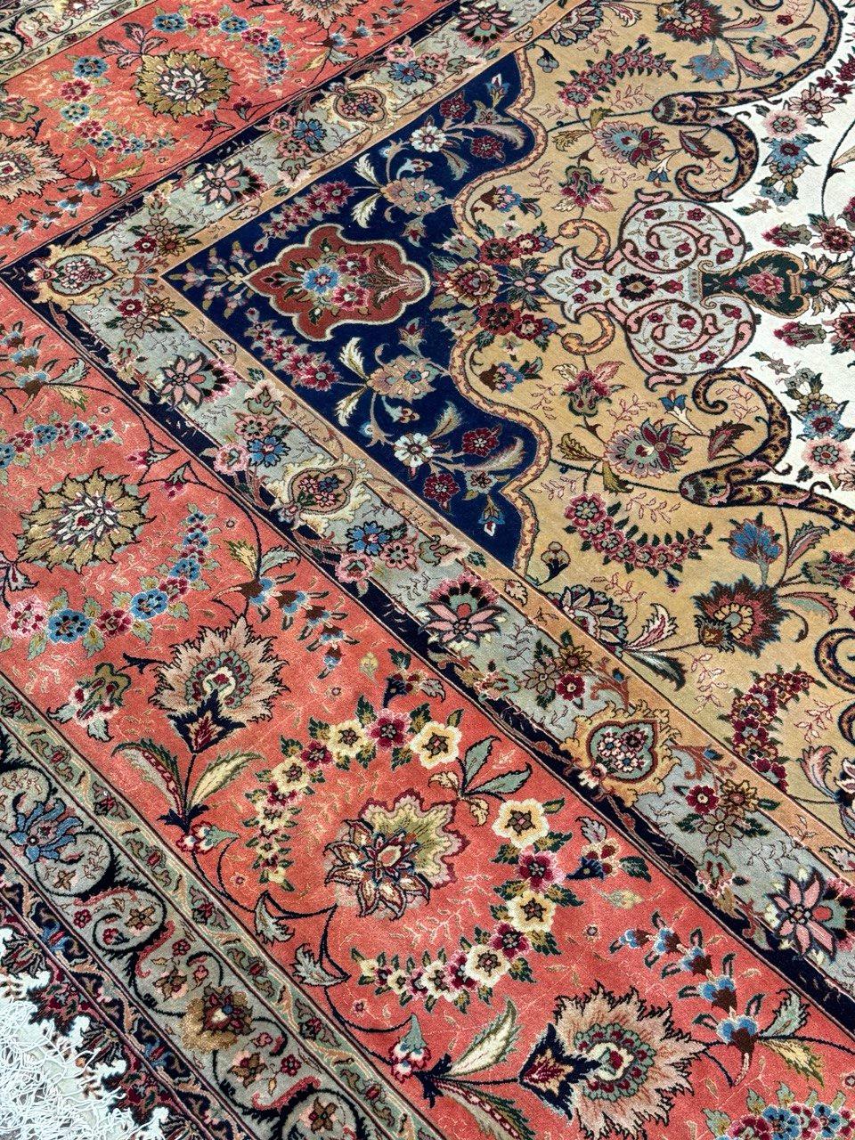 Feiner antiker CIRCA 1960er handgeknüpfter persischer Tabriz-Teppich - 12'8 x 19'10 (Wolle) im Angebot