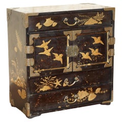 Fine Antique Collectable Chinese Table Top Cabinet Jewellery Collectors Storage