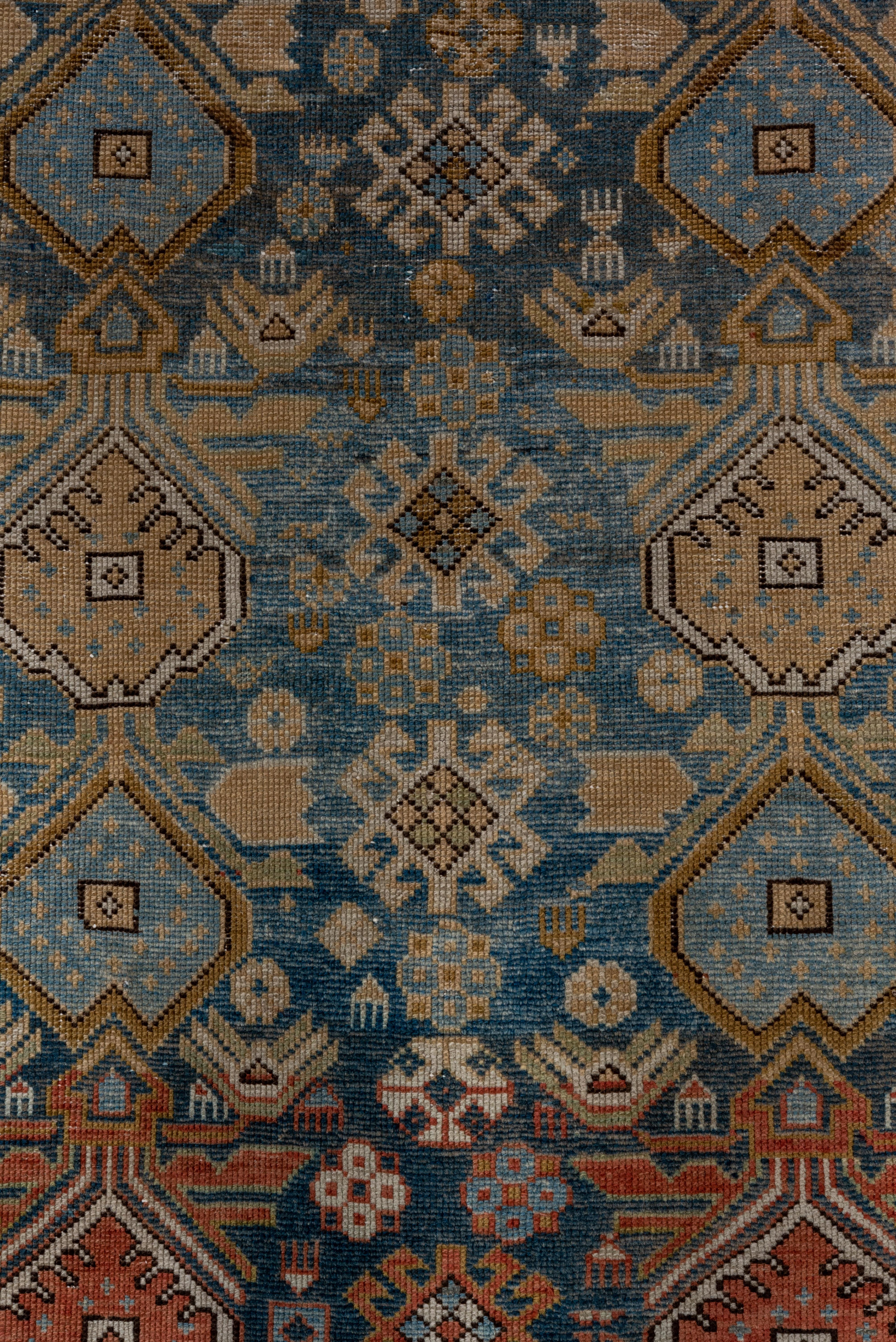 Hand-Knotted Fine Antique Colorful Caucasian Shirvan Square Rug, circa 1910s For Sale