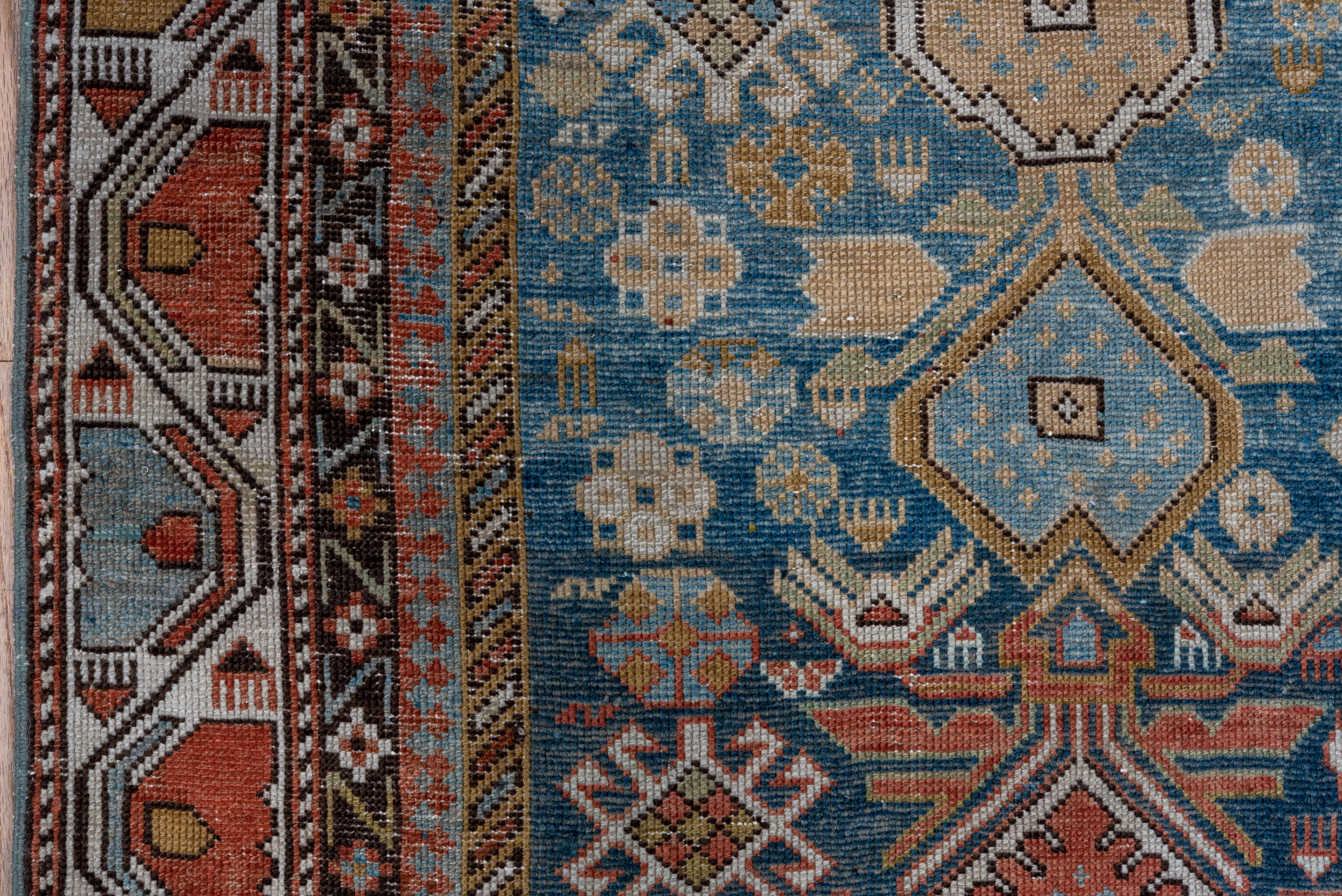 Fine Antique Colorful Caucasian Shirvan Square Rug, circa 1910s In Good Condition For Sale In New York, NY