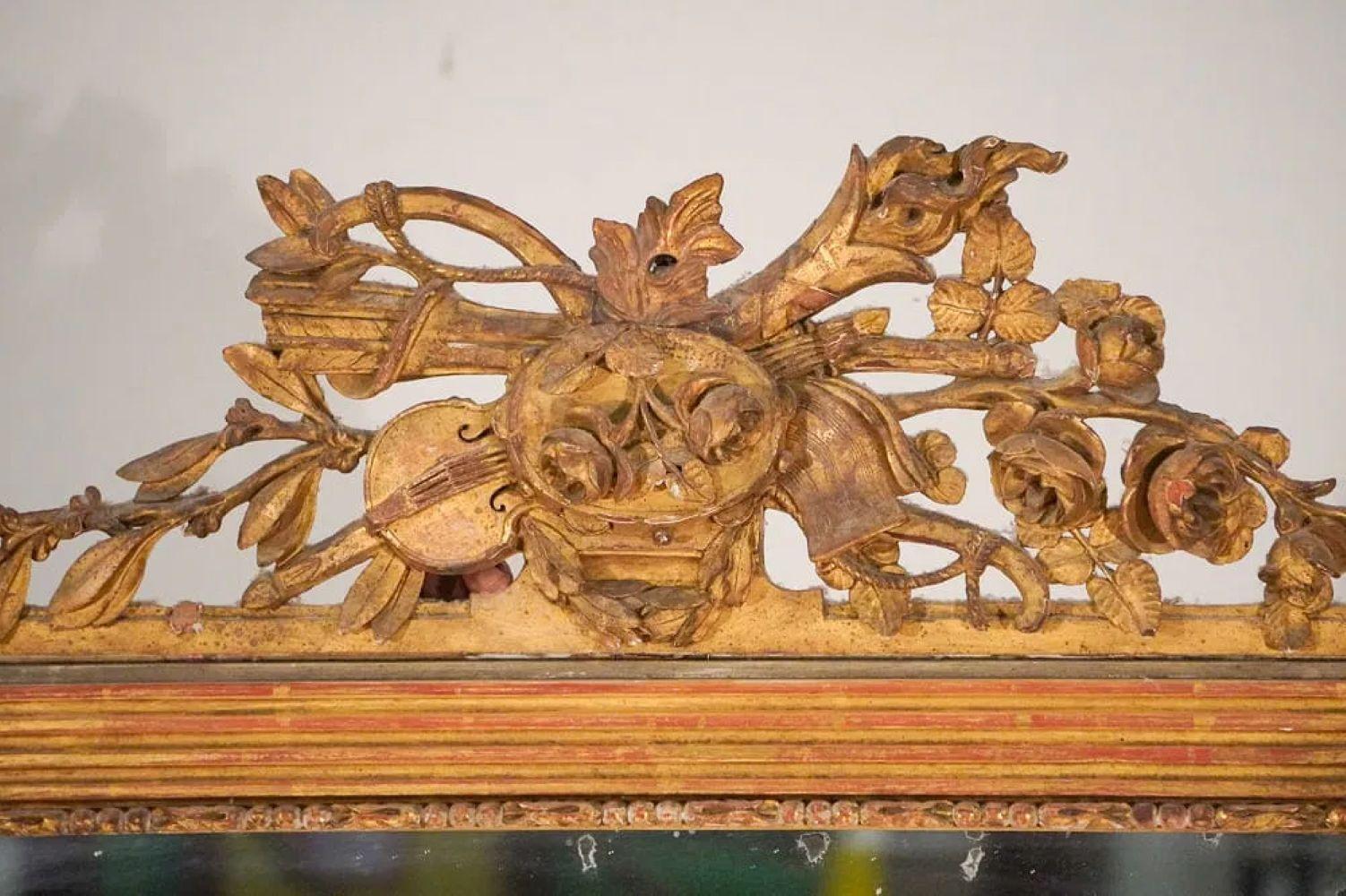 XIXe siècle Antique Mirror en bois doré, circa 1850 en vente