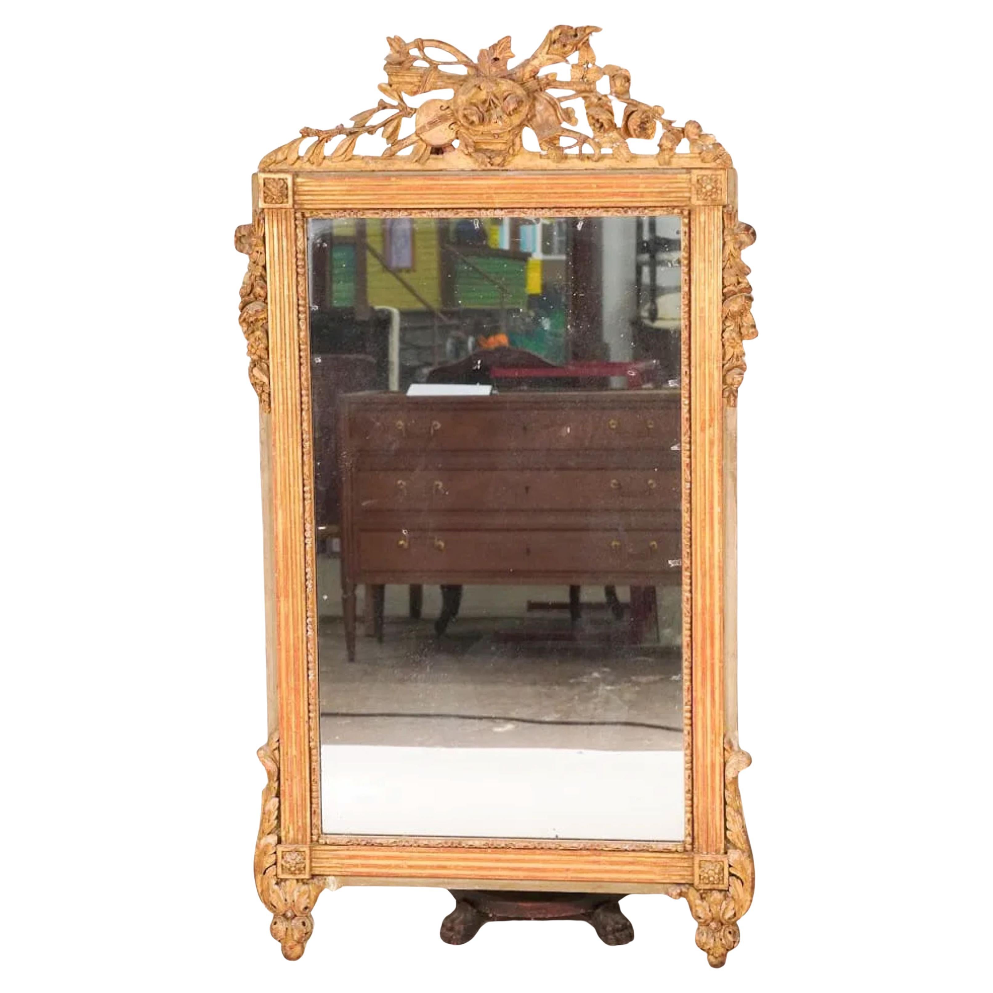 Fine Antique Continental Giltwood Mirror, circa 1850