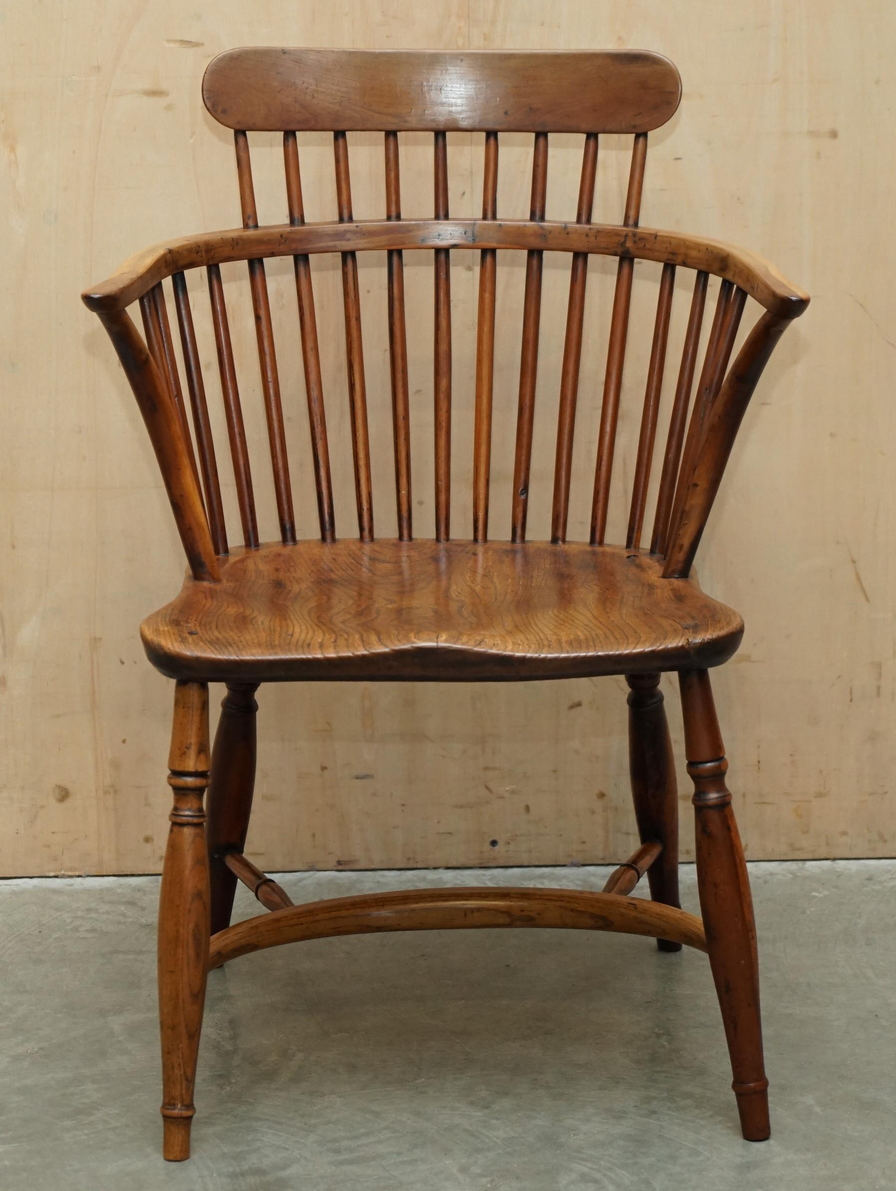 Royal House Antiques

Royal House Antiques is delighted to offer for sale this absolutely sublime early 19th century circa Yew wood & Elm Comb back Windsor armchair.

Please note the delivery fee listed is just a guide, it covers within the M25 only