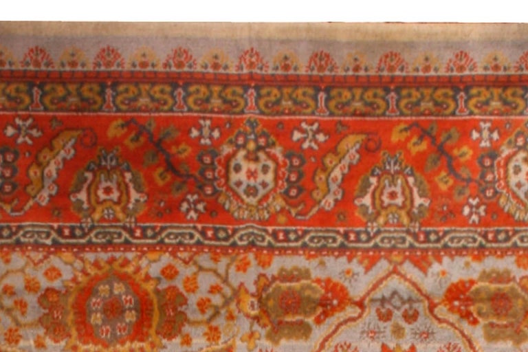 Fine Antique English Axminster Bold Botanic Handmade Wool Rug For Sale ...