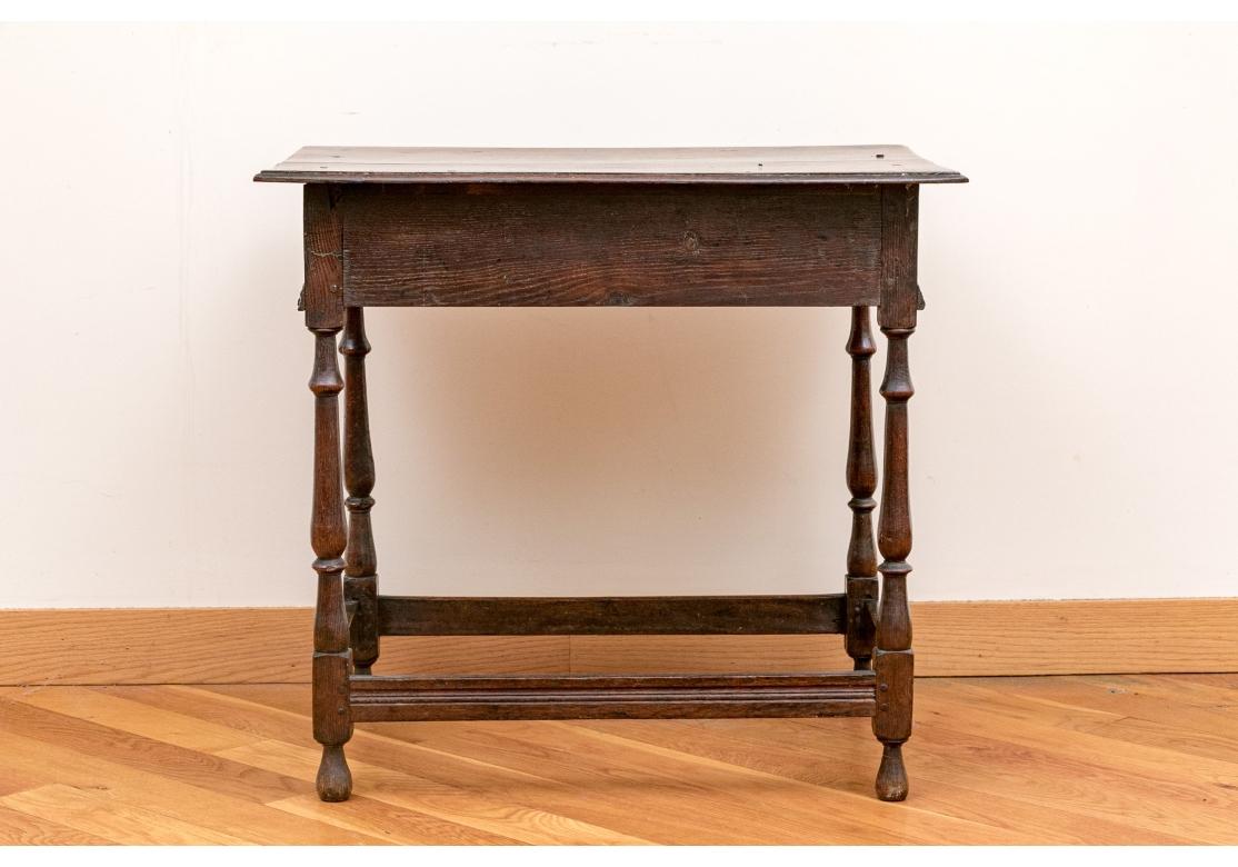 Fine Antique English Oak Writing Table For Sale 7