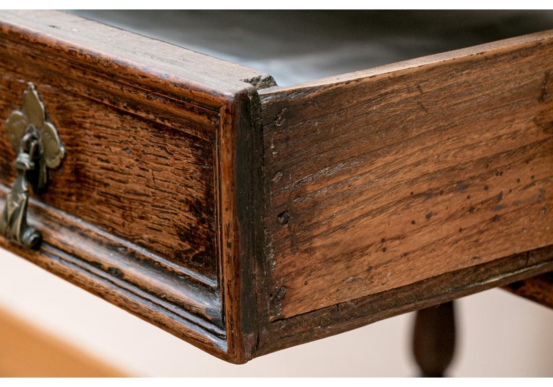 Fine Antique English Oak Writing Table For Sale 9