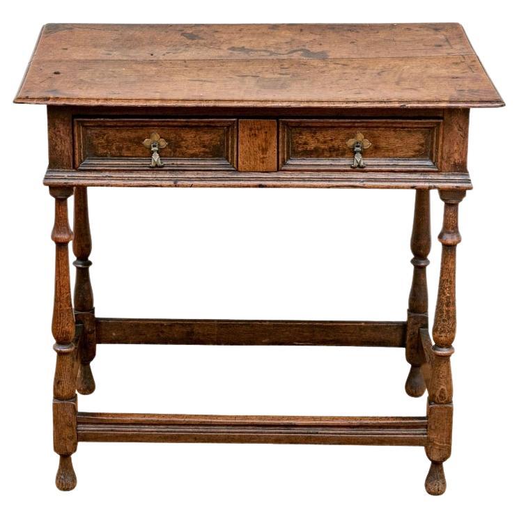 Fine Antique English Oak Writing Table For Sale