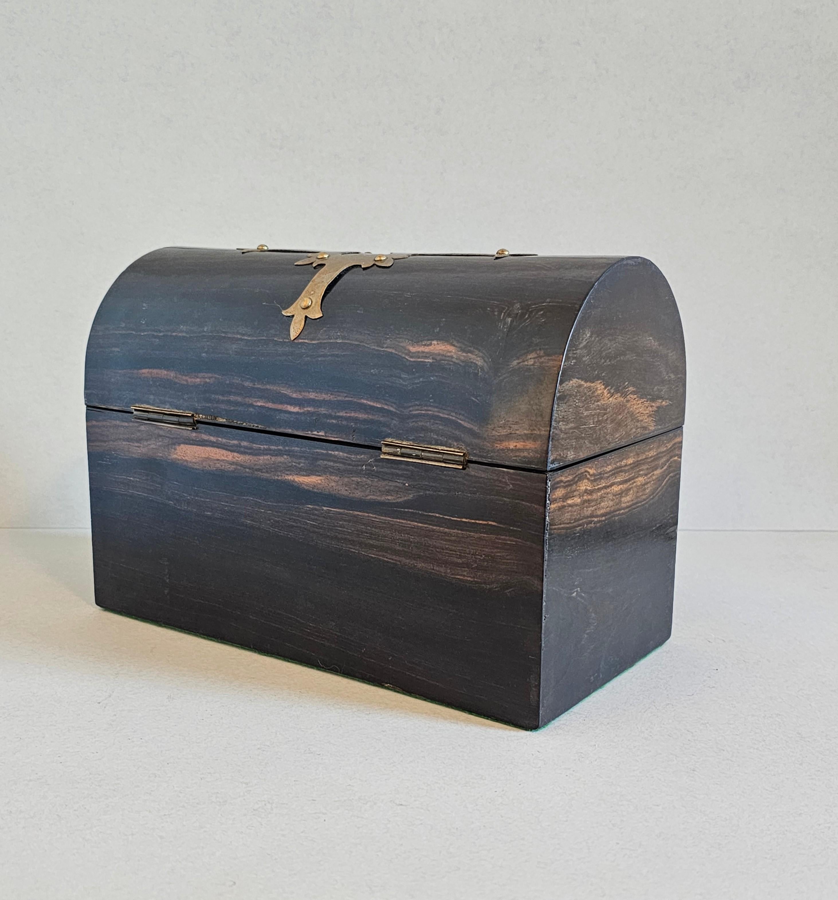 Fine Antique English Toulmin & Gale Attrib Madagascar Ebony Stationary Box  For Sale 8