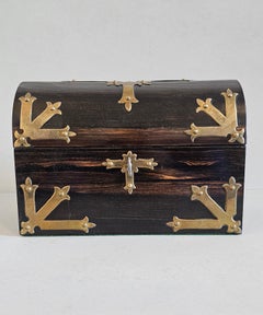 Fine Antique English Toulmin & Gale Attrib Madagascar Ebony Stationary Box