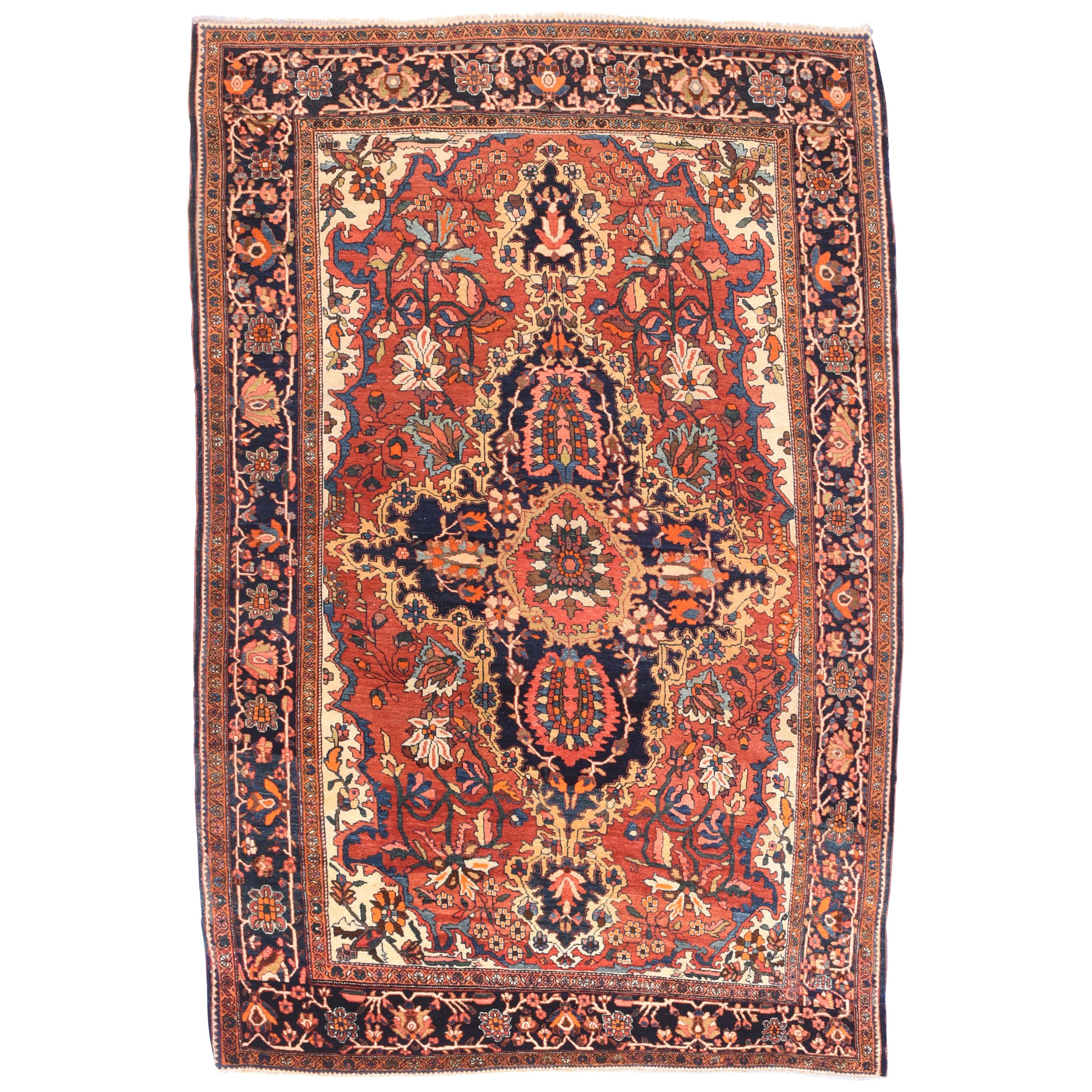 Antique Persian Farahan Sarouk For Sale