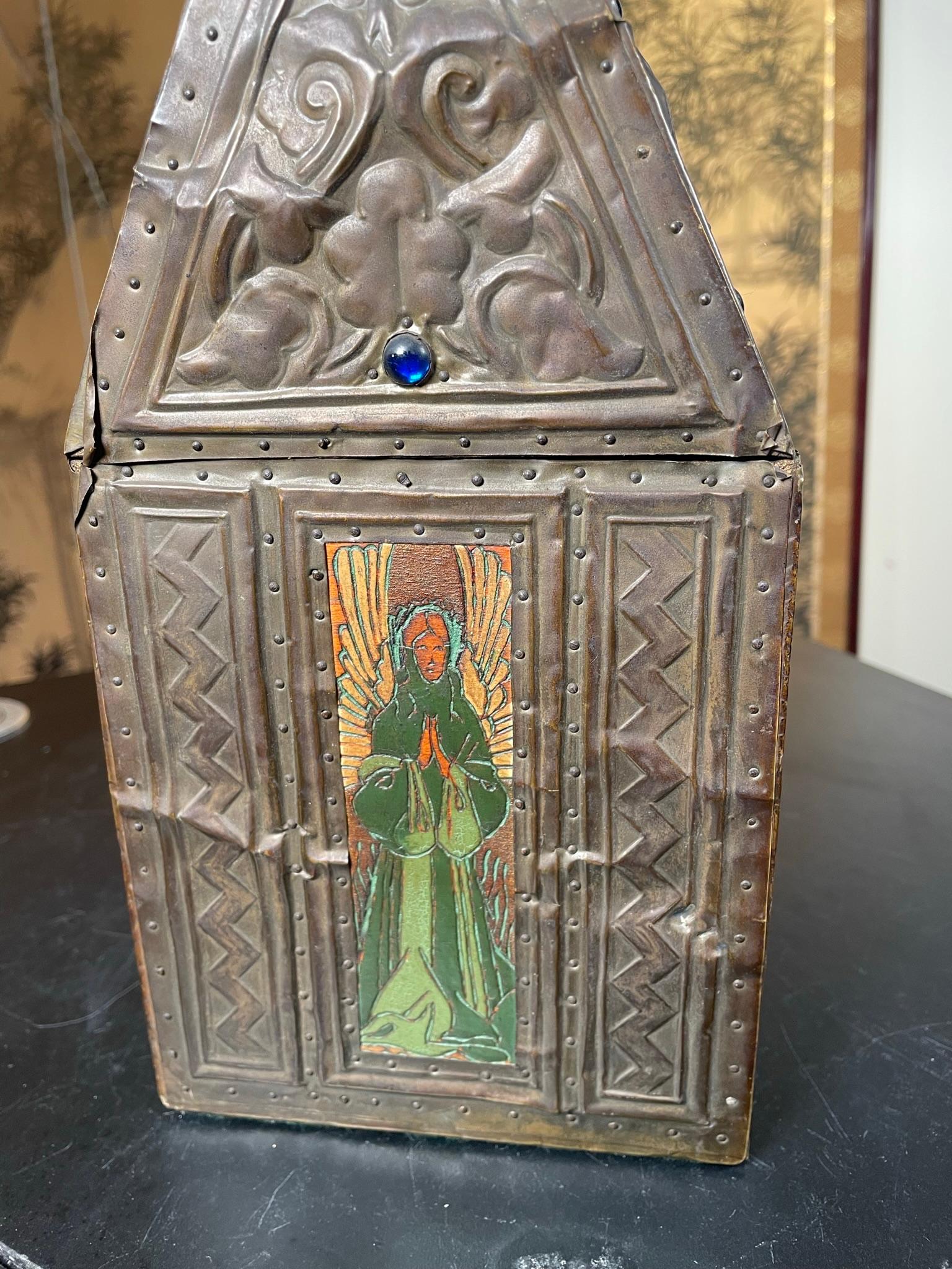 Fine Antique Folk Art Reliquary Box, 1920 2