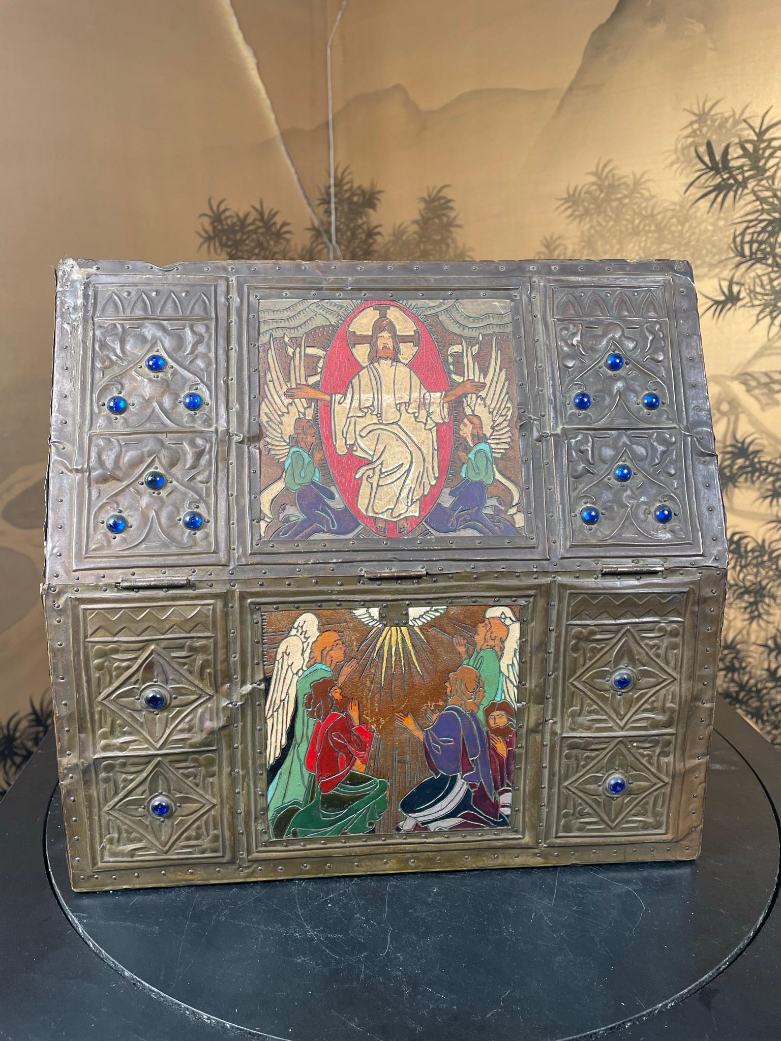 Fine Antique Folk Art Reliquary Box, 1920 3
