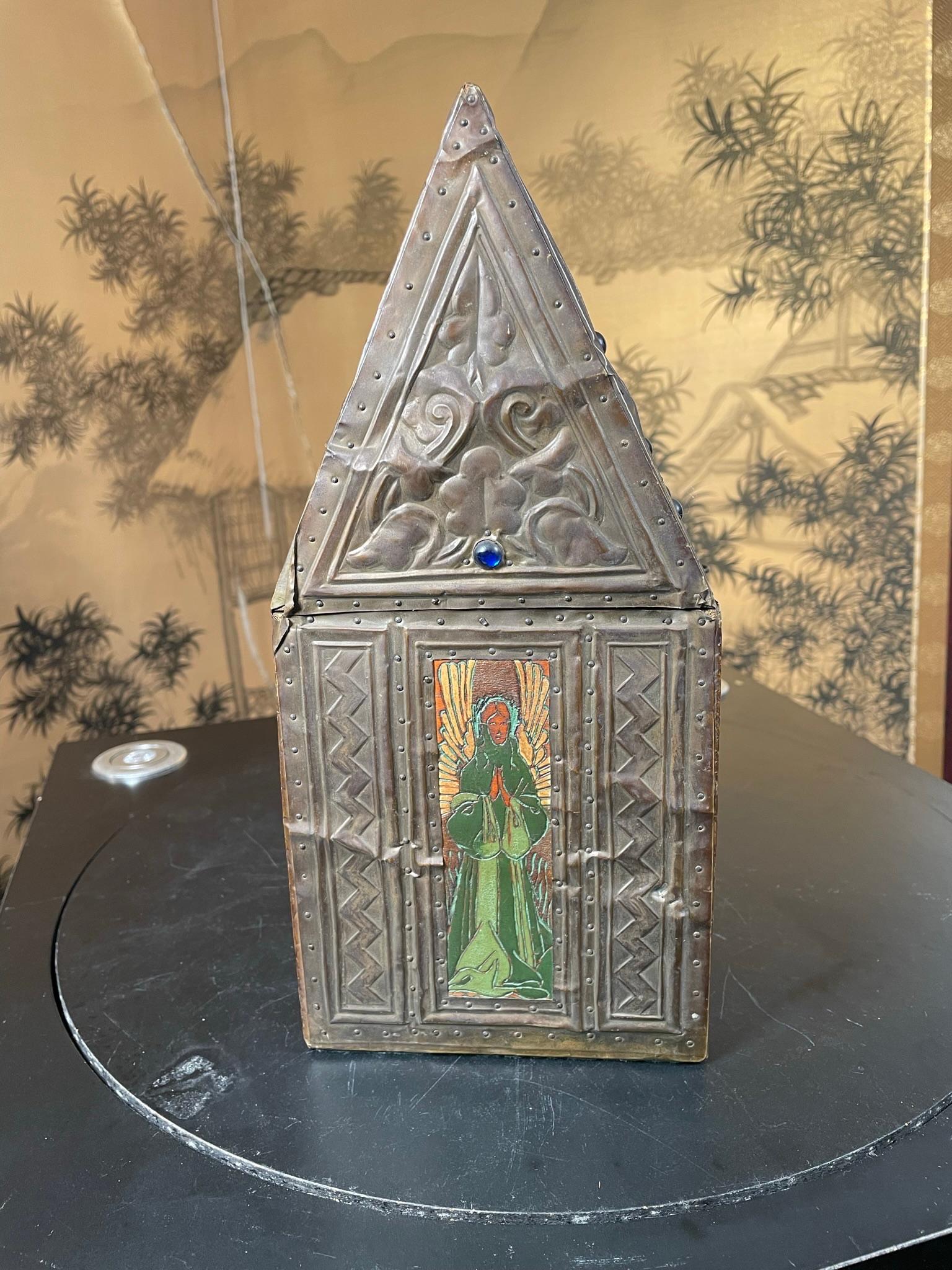 Fine Antique Folk Art Reliquary Box, 1920 10