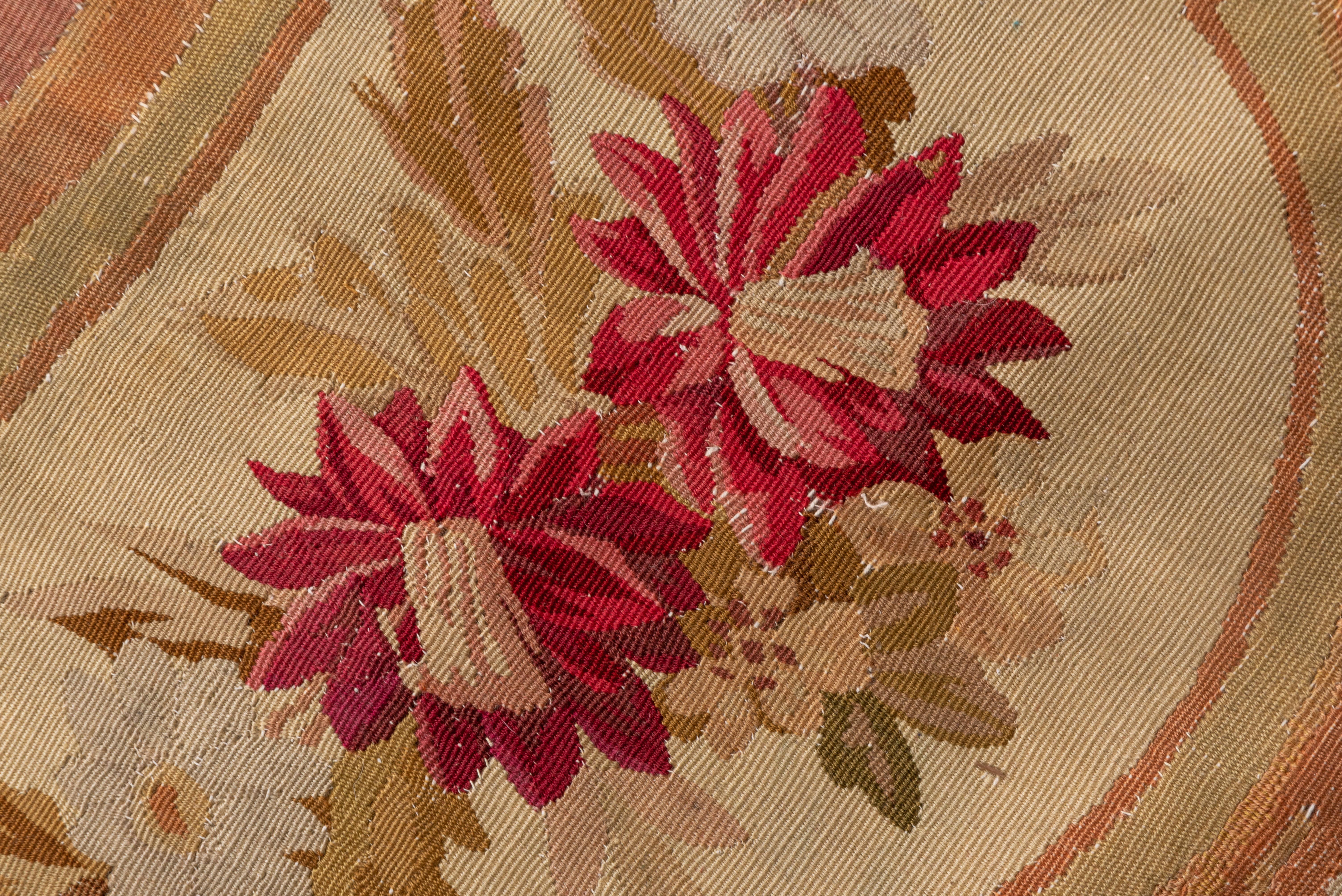 Wool Fine Antique French Aubusson Carpet For Sale