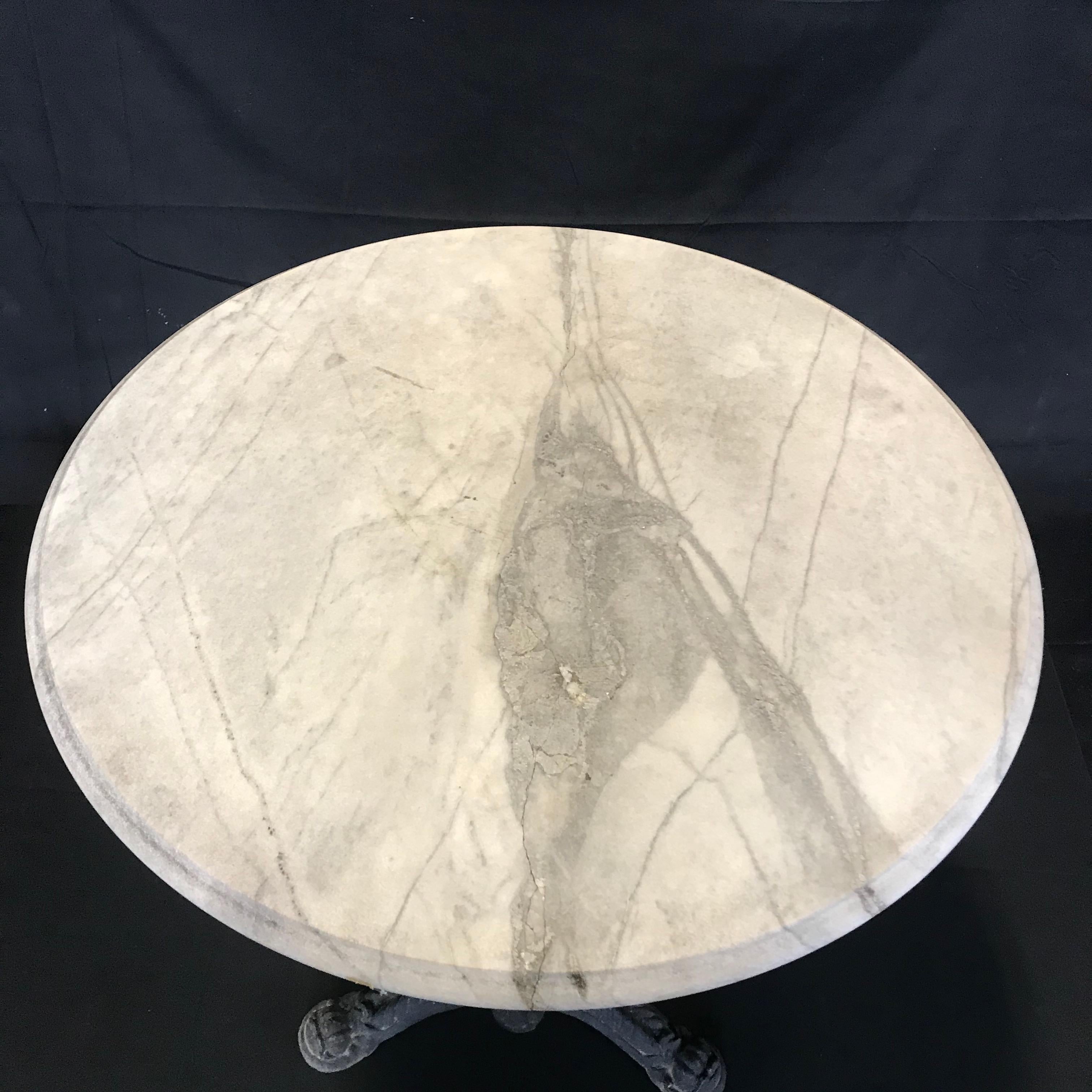 vintage marble bistro table