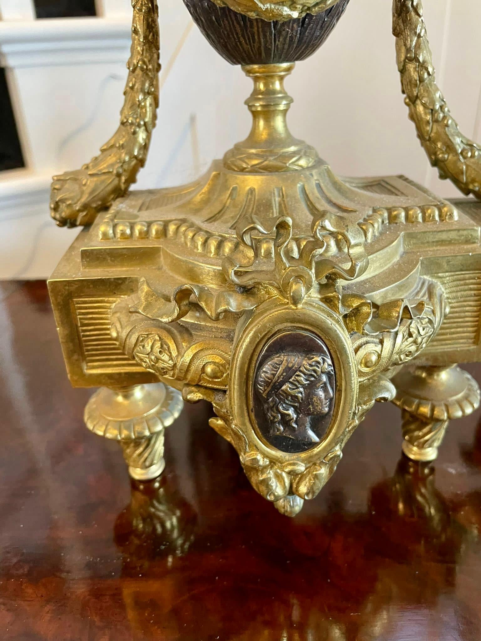 Fine Antique French Classical Gilt Bronze Ormolu Extending Fender 1