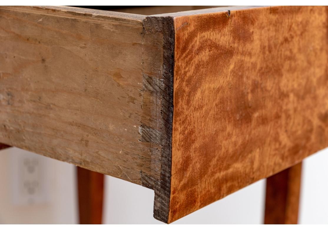 Louis XV Fine Antique French Figured Maple And Stone Top Console Table For Sale