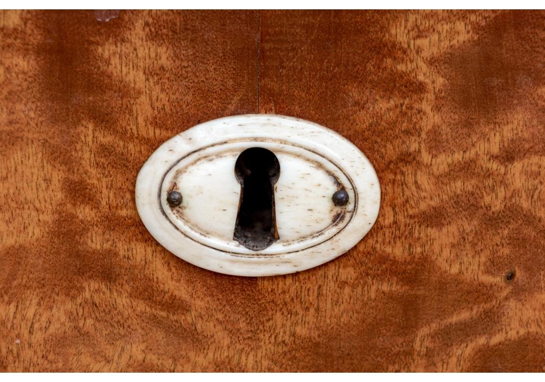 Fine Antique French Figured Maple And Stone Top Console Table For Sale 1