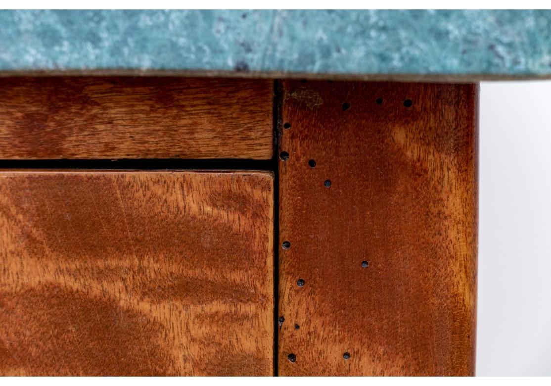 Fine Antique French Figured Maple And Stone Top Console Table For Sale 3