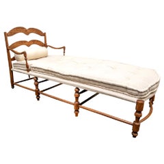 Fine Antique French Ladderback Daybed