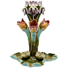 Fine Antique French Majolica Centerpiece Frie Onnaing, circa 1900s