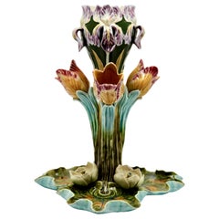 Fine Antique French Majolica Centerpiece Frie Onnaing, circa 1900s